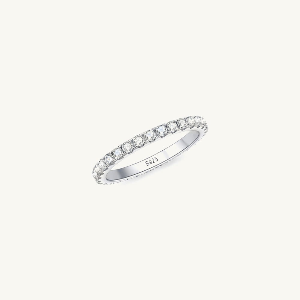 2mm Moissanite Diamond Eternity Anniversary Band Ring - Camile & Stone
