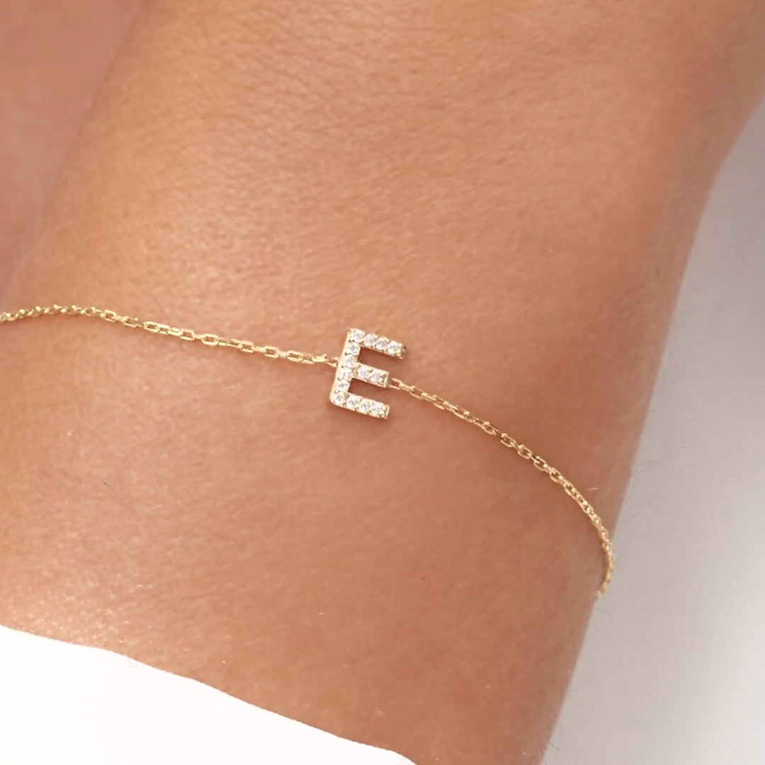 The Original Initial Sapphire Letter Bracelet