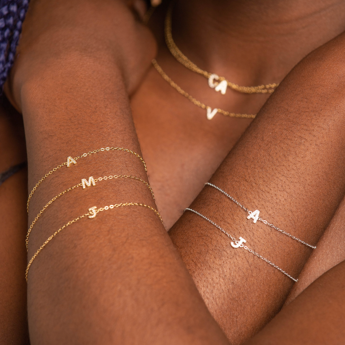 The Original Initial Sapphire Letter Bracelet