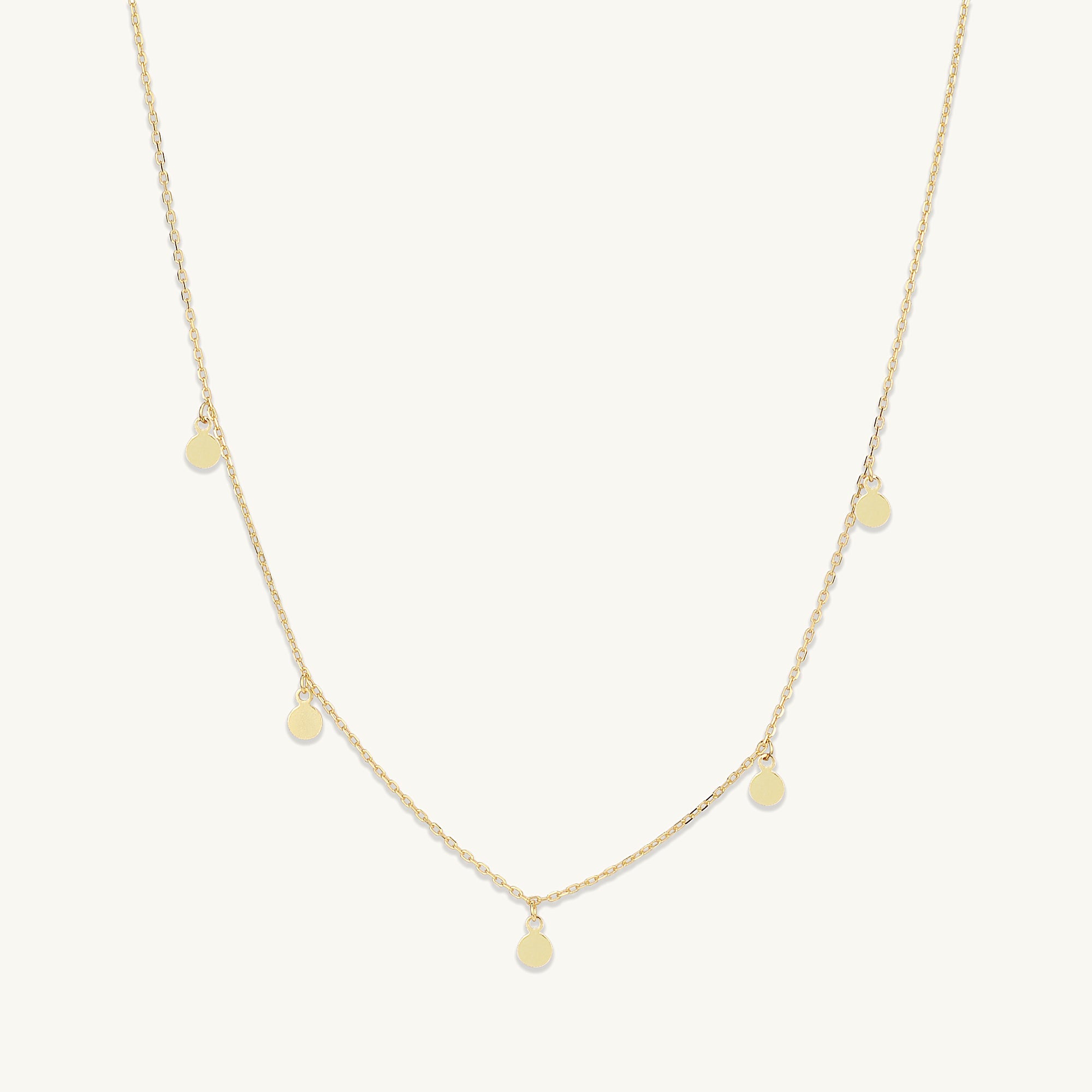 Aria Disc Dangling Necklace - Camile & Stone