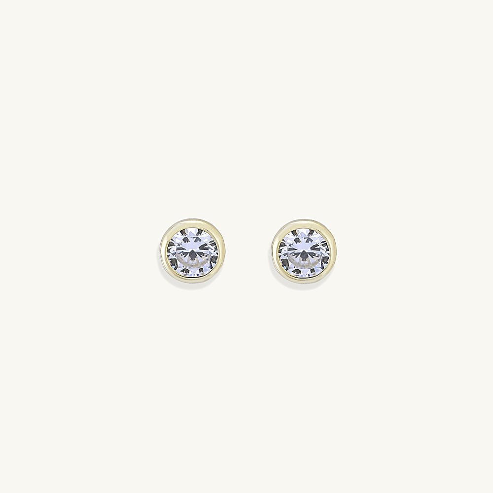 Circle Cubic Zirconia Studs - Camile & Stone