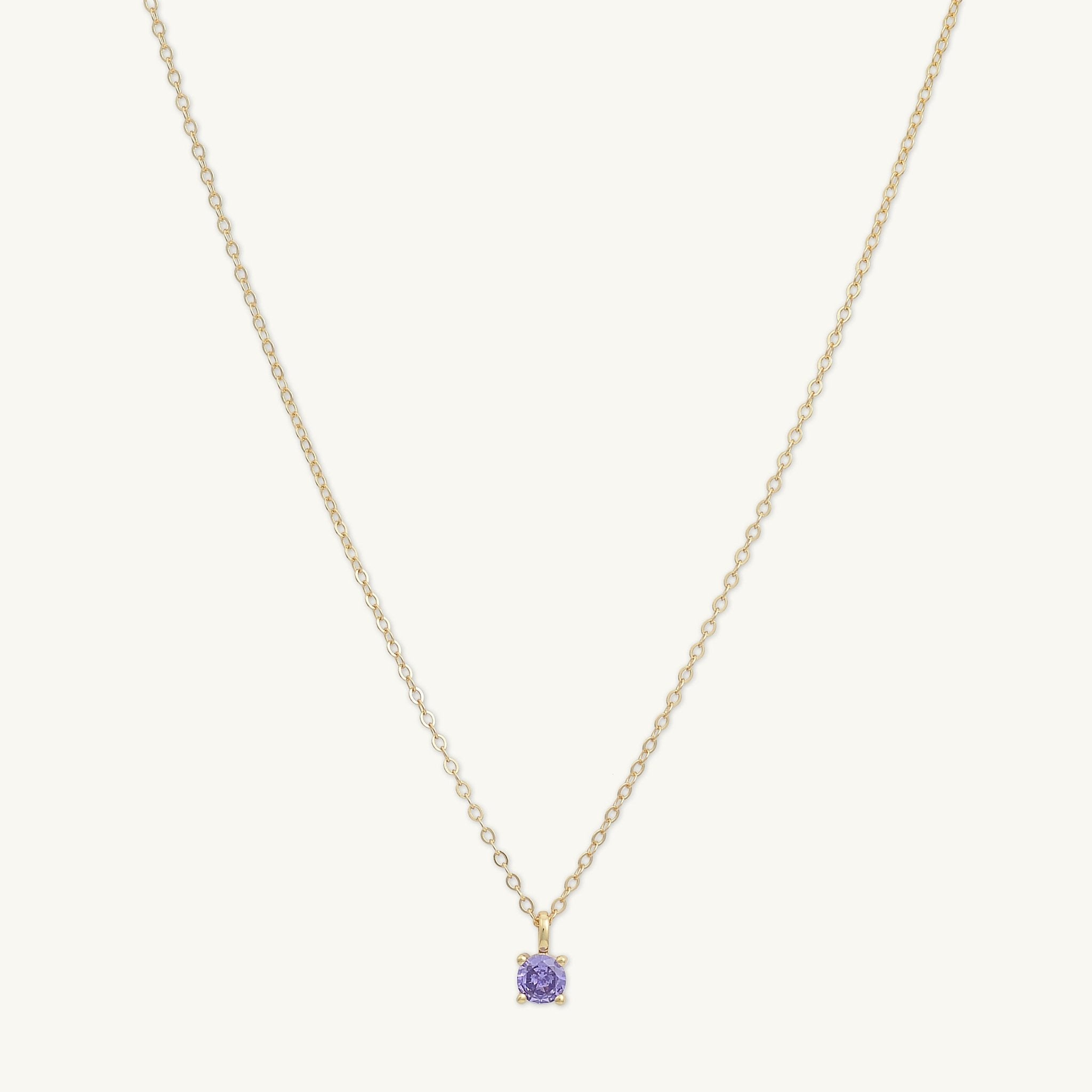 Classic Birthstone Necklace February - Camile & Stone