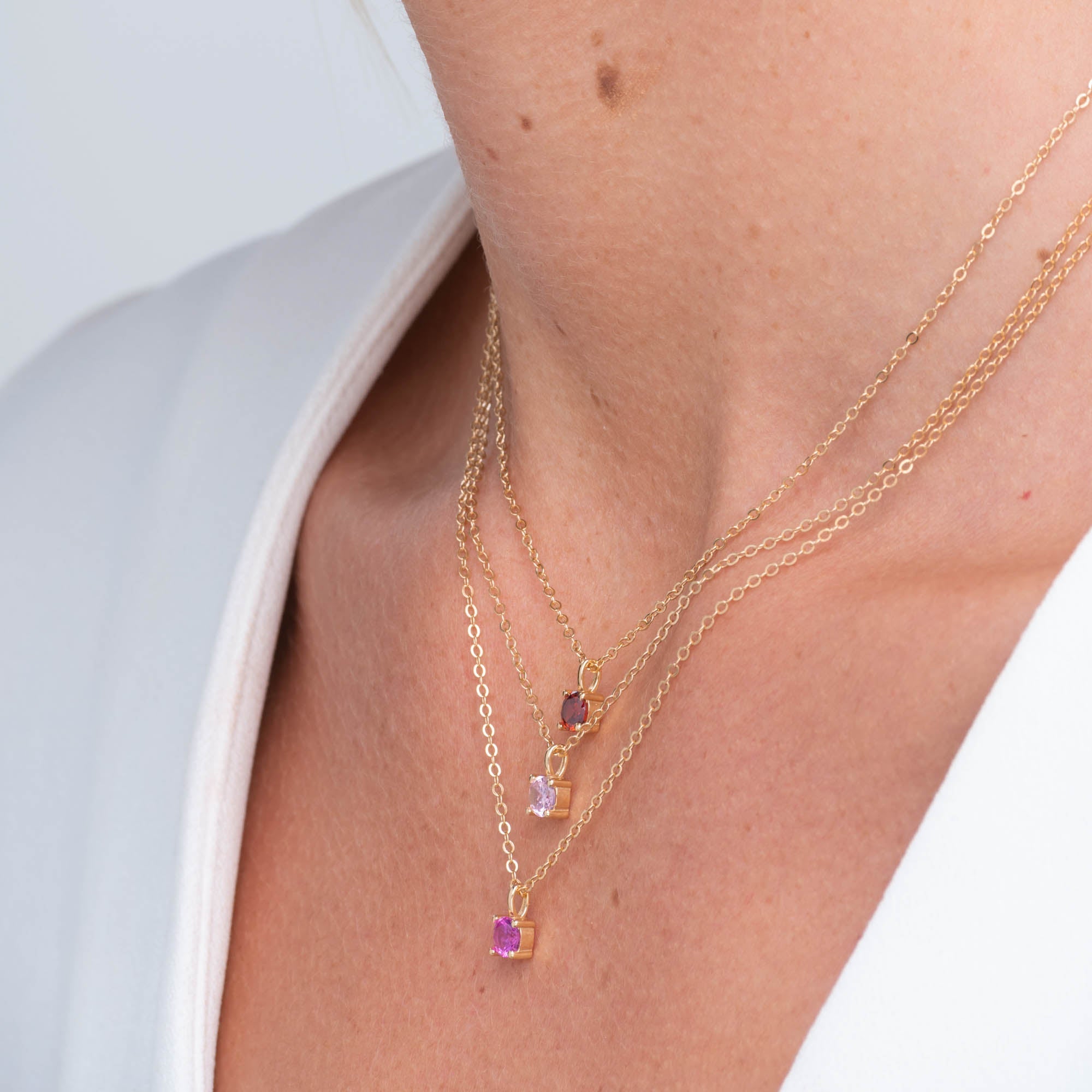 Classic Birthstone Necklace January - Camile & Stone