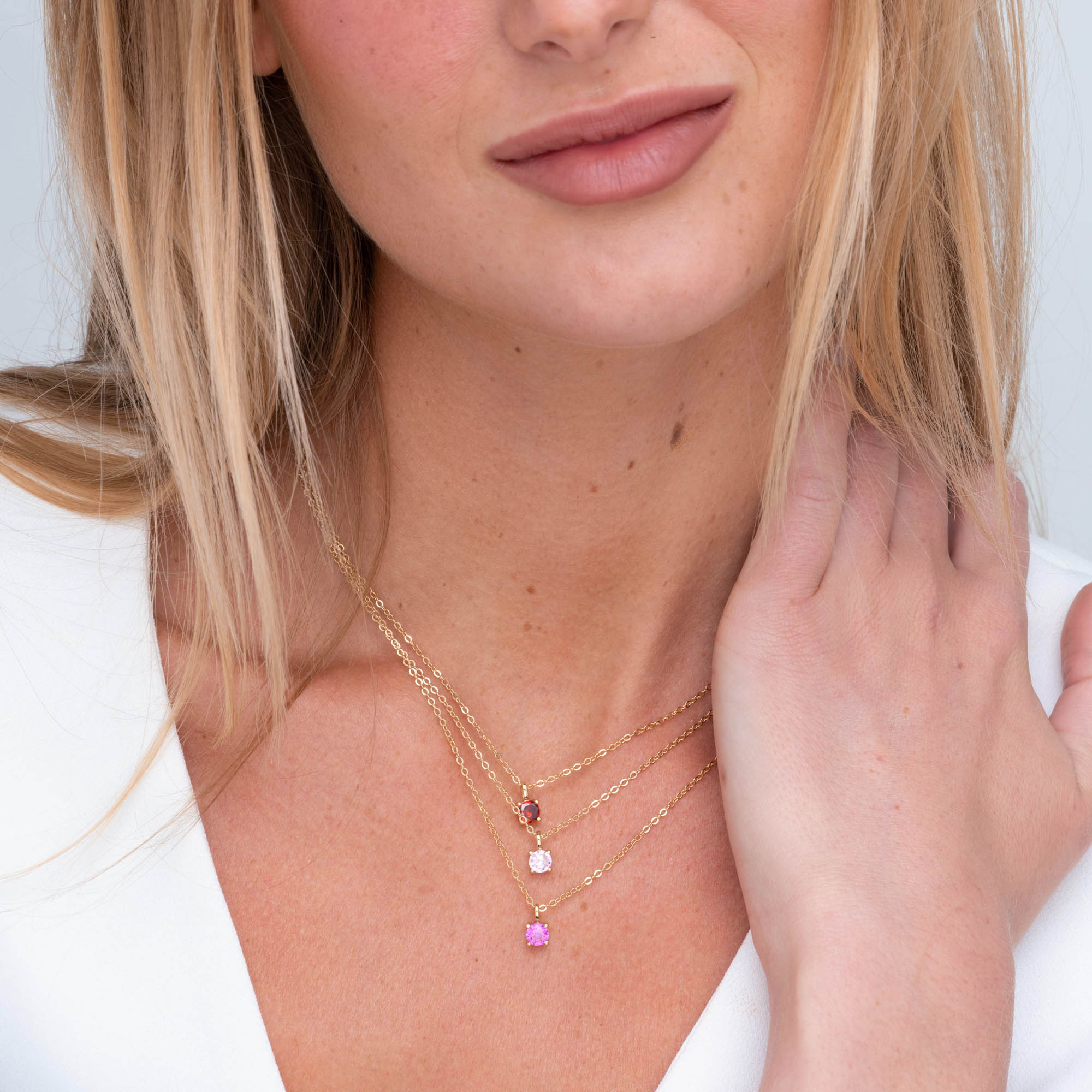 Classic Birthstone Necklace July - Camile & Stone