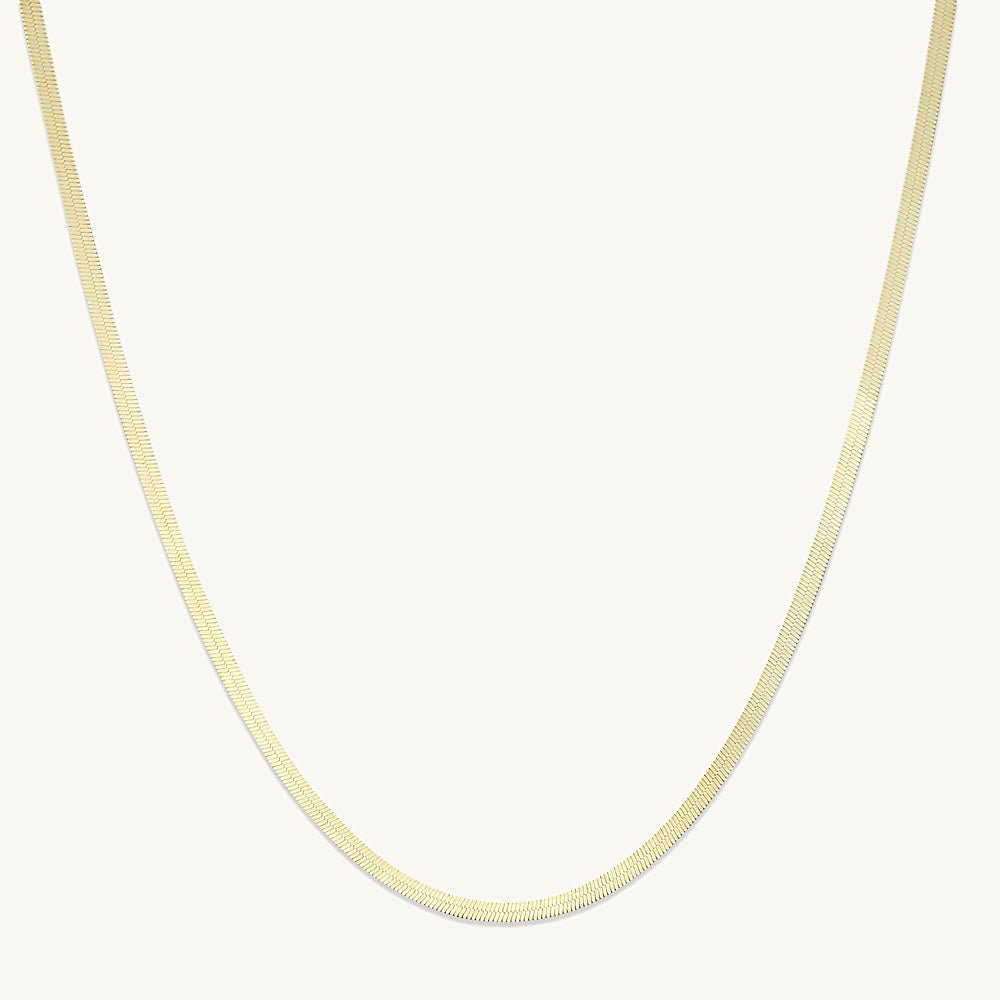 Classic Herringbone Chain Necklace - Camile & Stone
