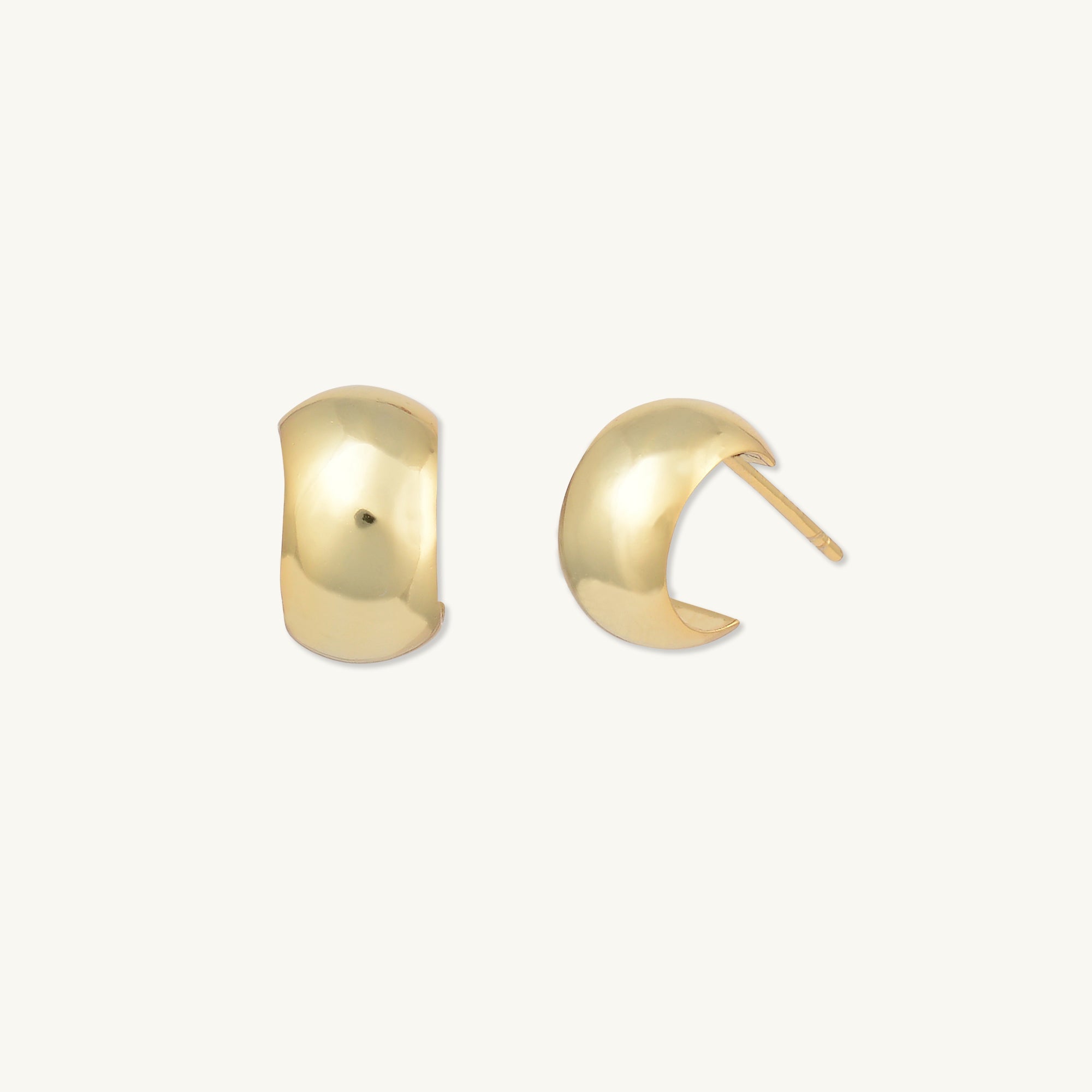 Classic Thick Huggie Earrings - Camile & Stone