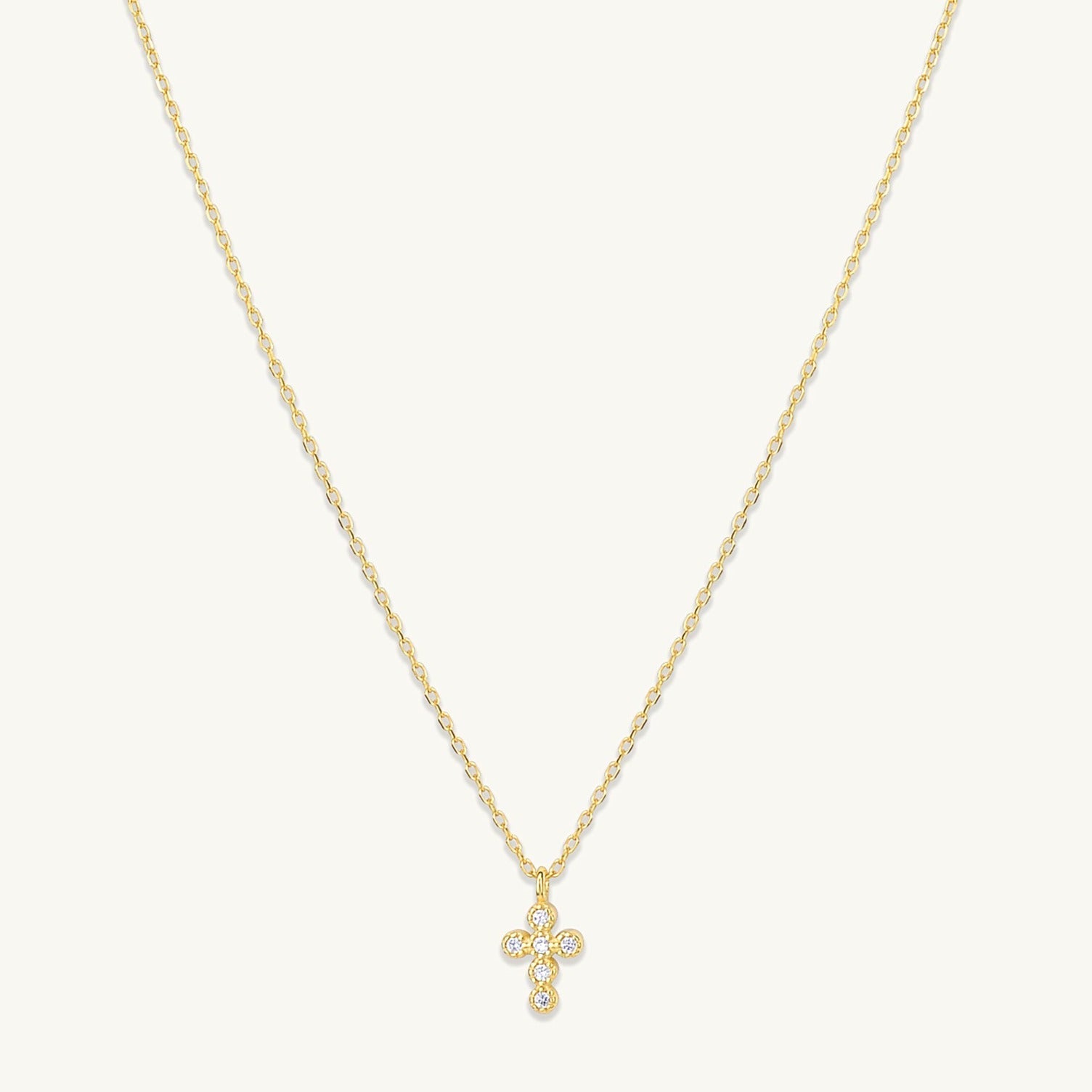 Cross Sapphire Chain Necklace - Camile & Stone