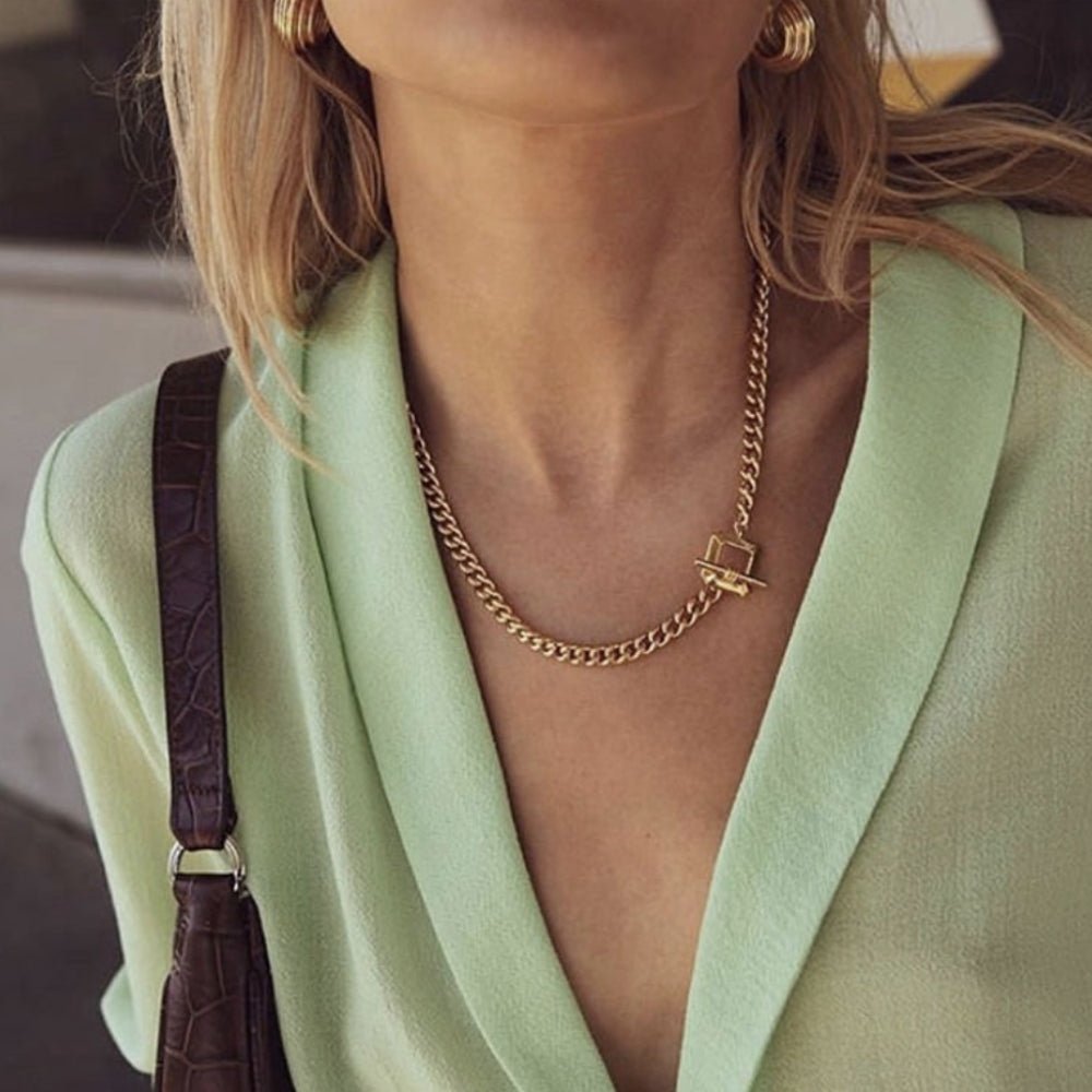 Cuban Chain Toggle Necklace - Camile & Stone