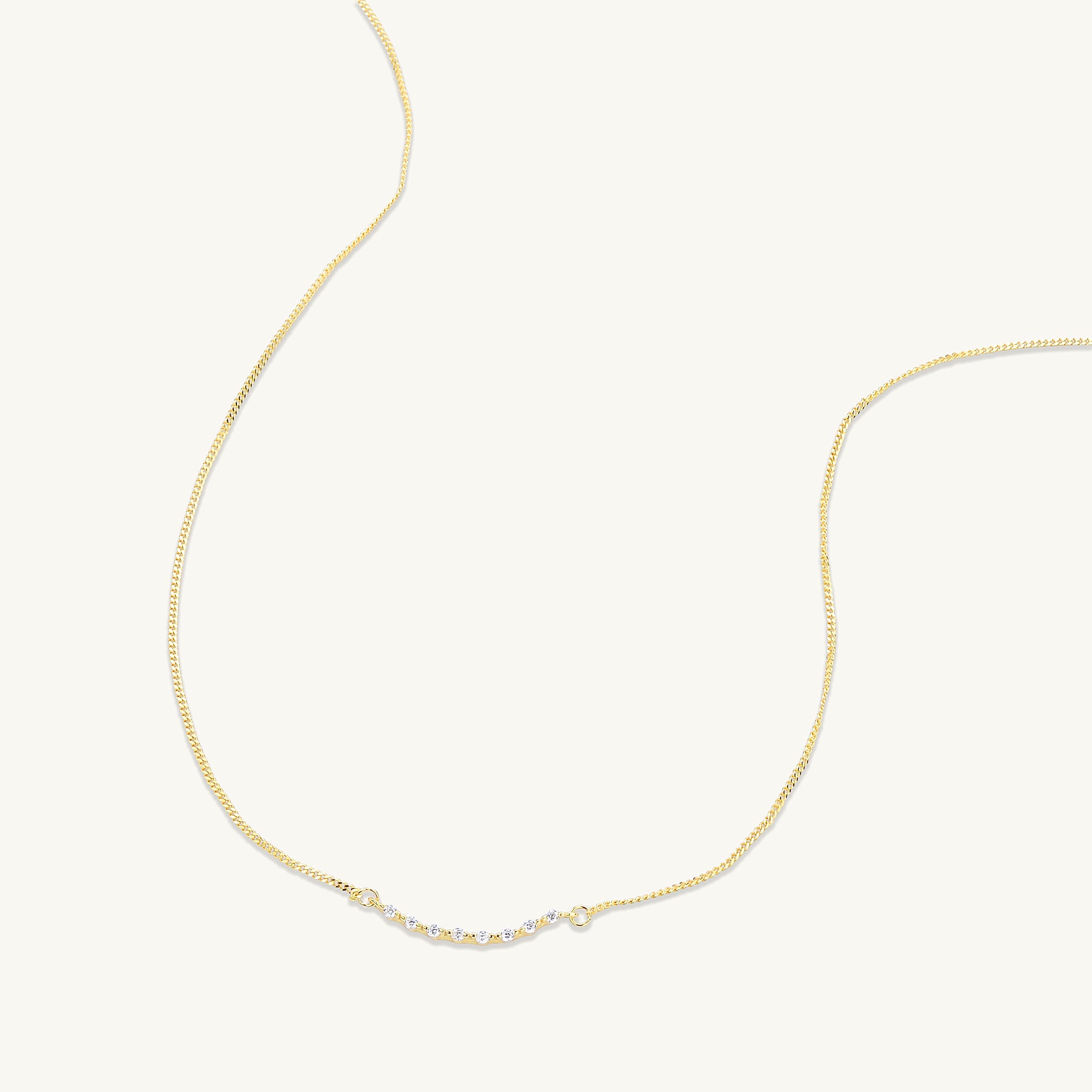 Curved Sapphire Bar Necklace - Camile & Stone