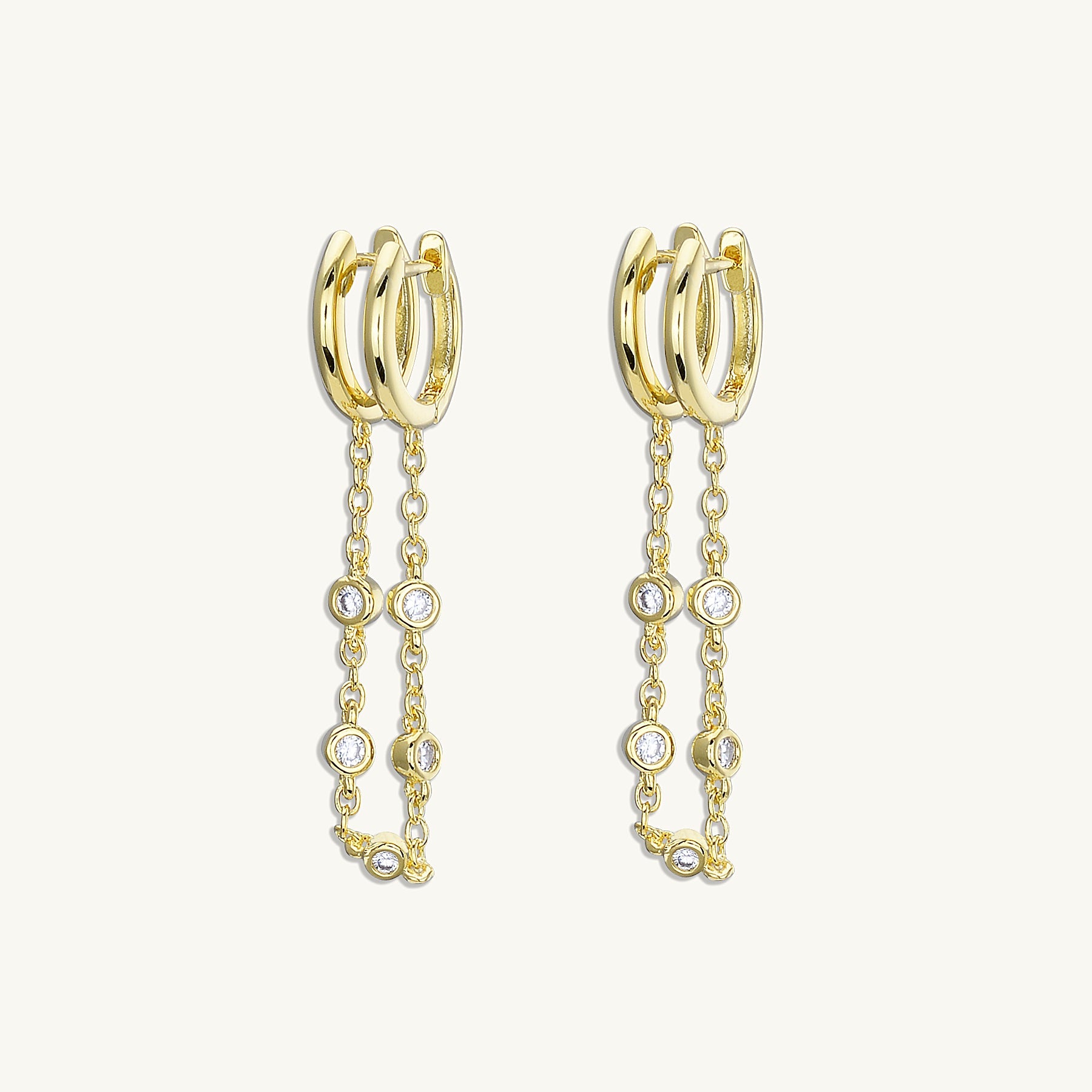 Dangling Sapphire Hoop Earrings - Camile & Stone