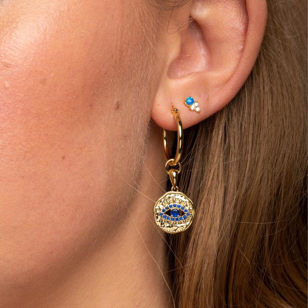 Evil Eye Statement Hoop Earrings - Camile & Stone