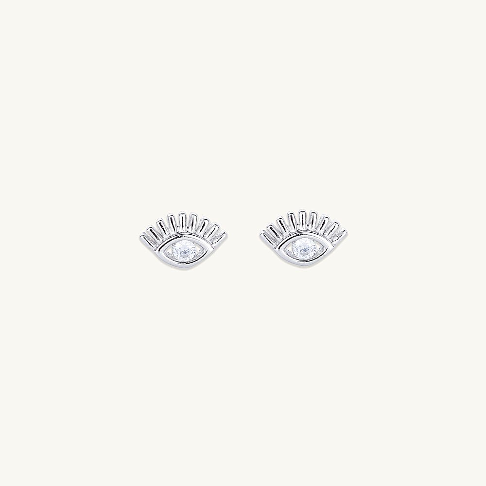 Evil Eye Zirconia Stud Earrings - Camile & Stone