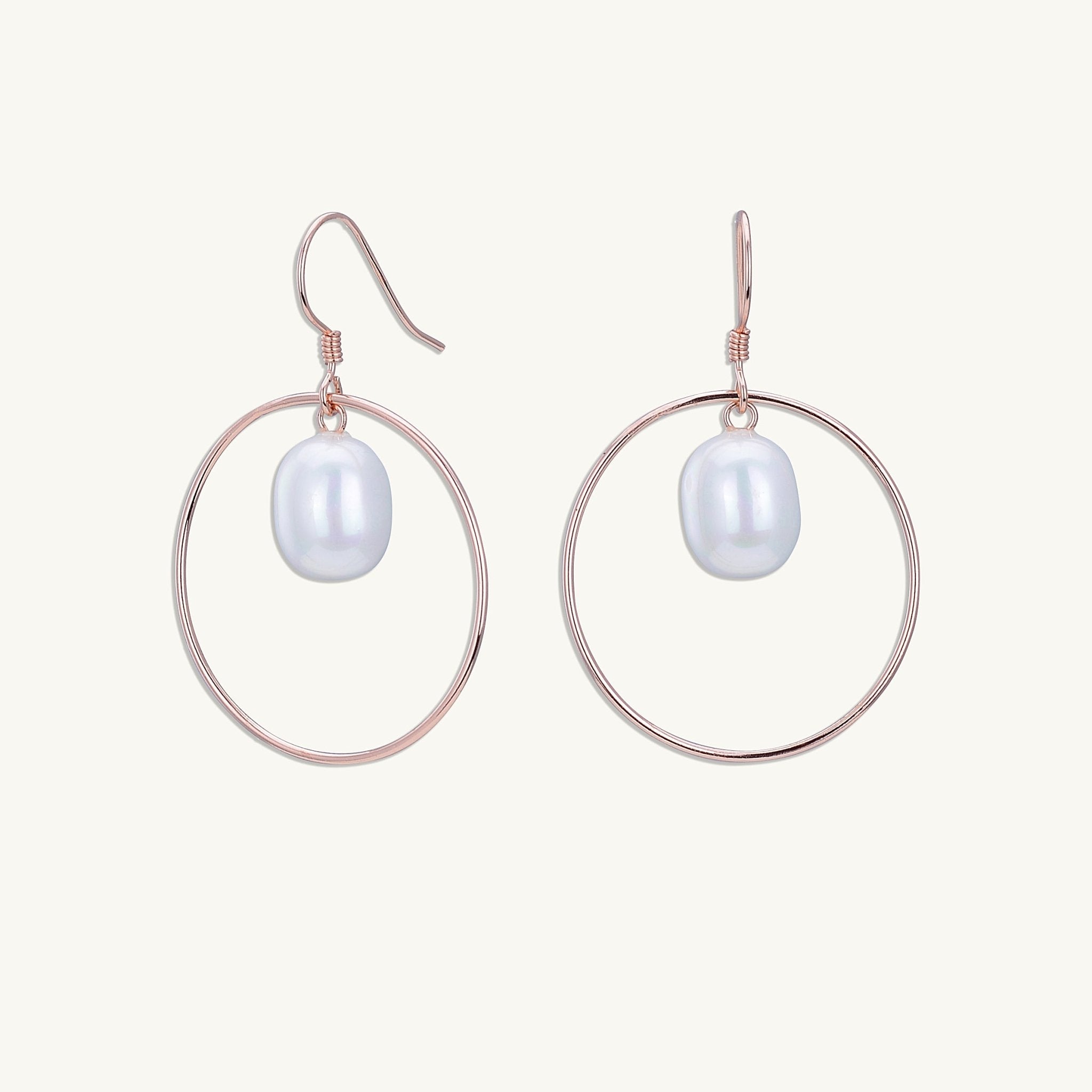Freshwater Pearl Circular Drop Earrings - Camile & Stone