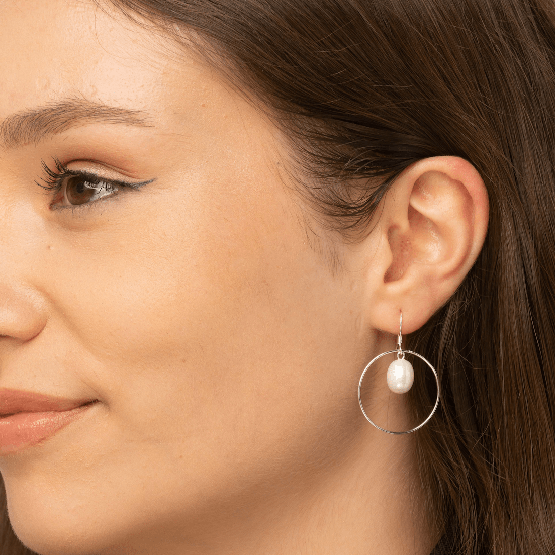 Freshwater Pearl Circular Drop Earrings - Camile & Stone