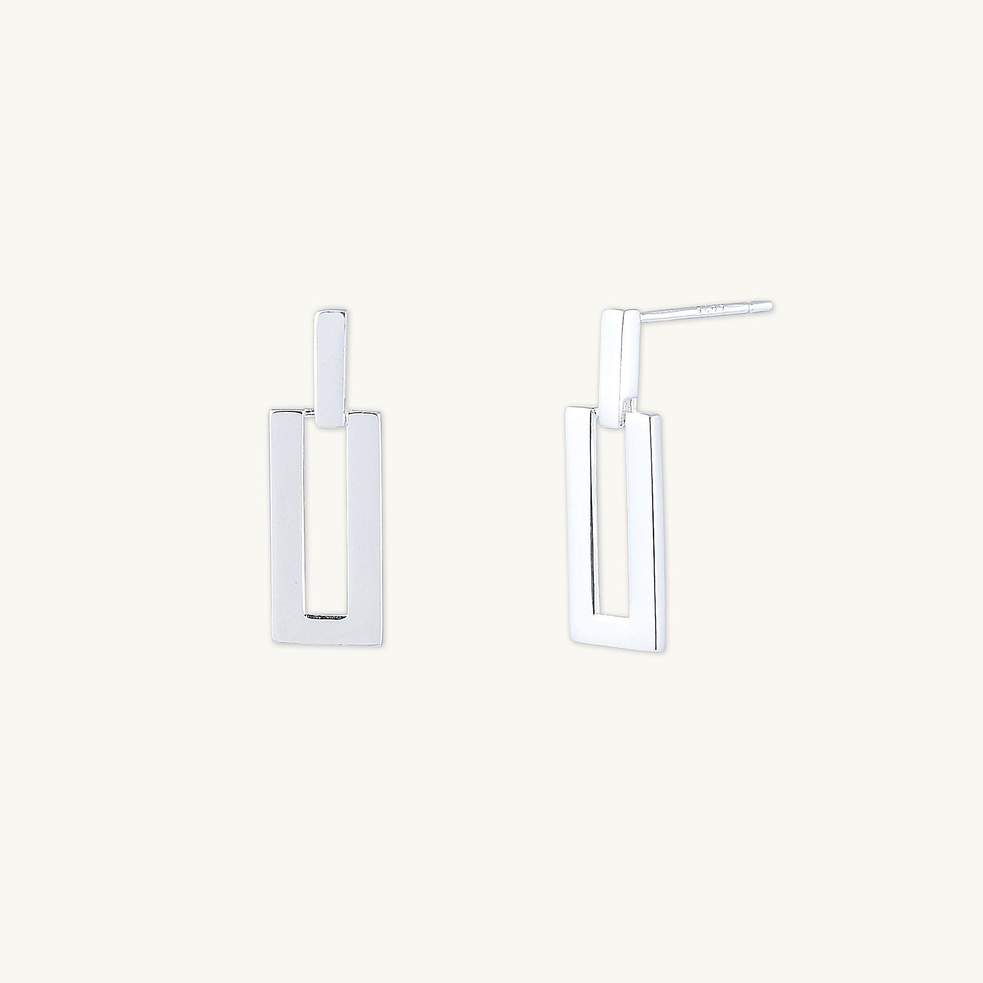 Geo Rectangle Statement Earrings - Camile & Stone