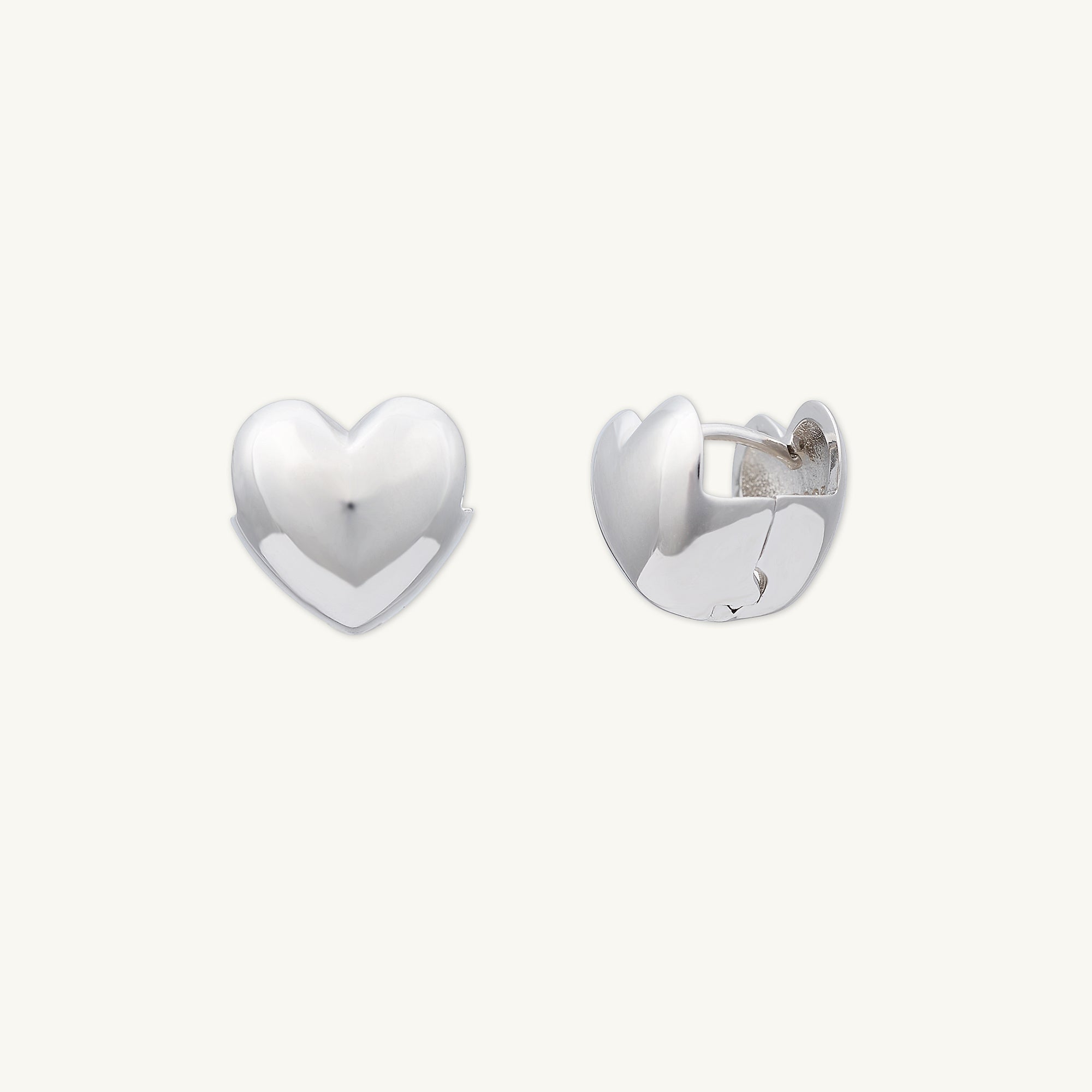 Heart Dome Huggie Earrings - Camile & Stone