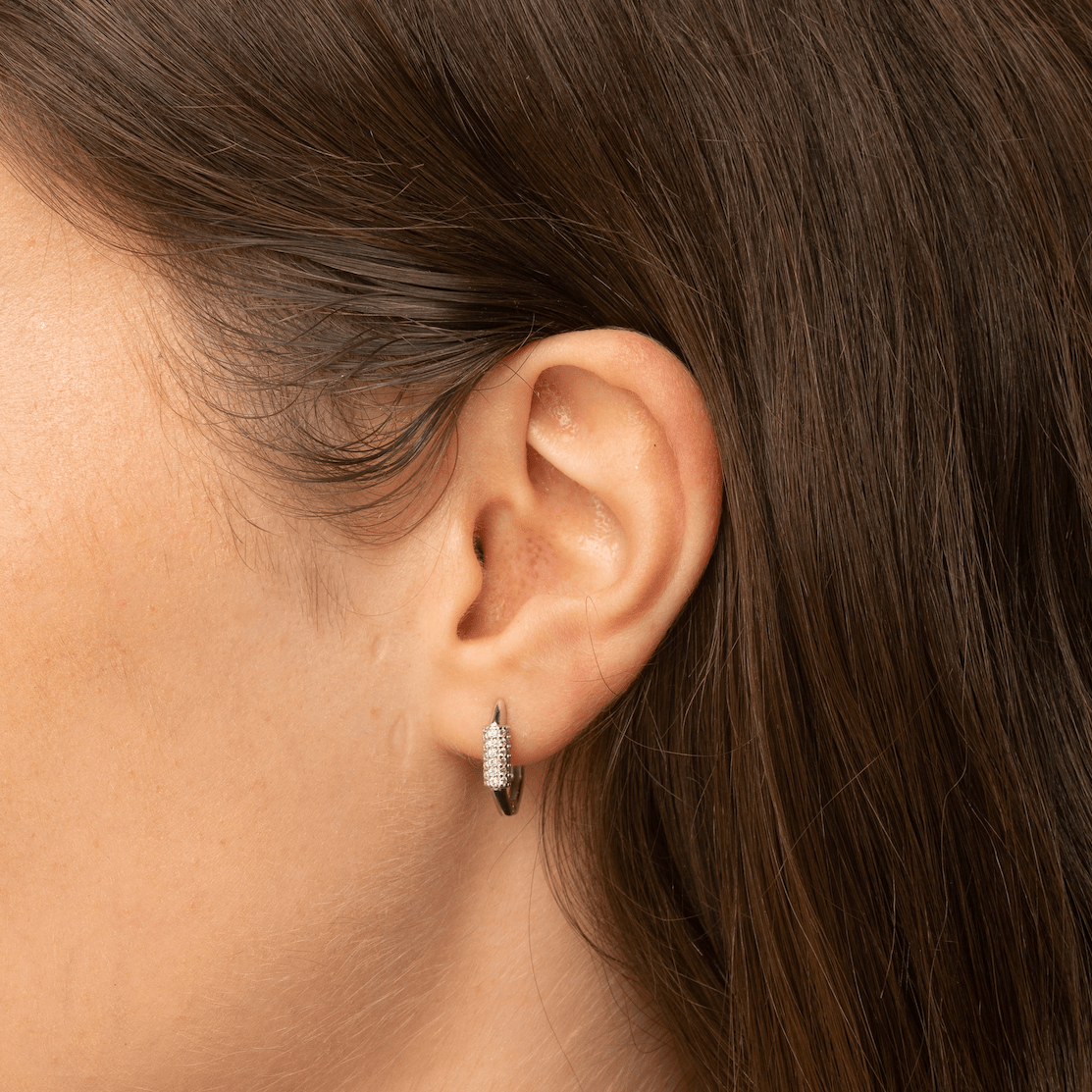 Hexagon Sapphire Huggie Earrings - Camile & Stone