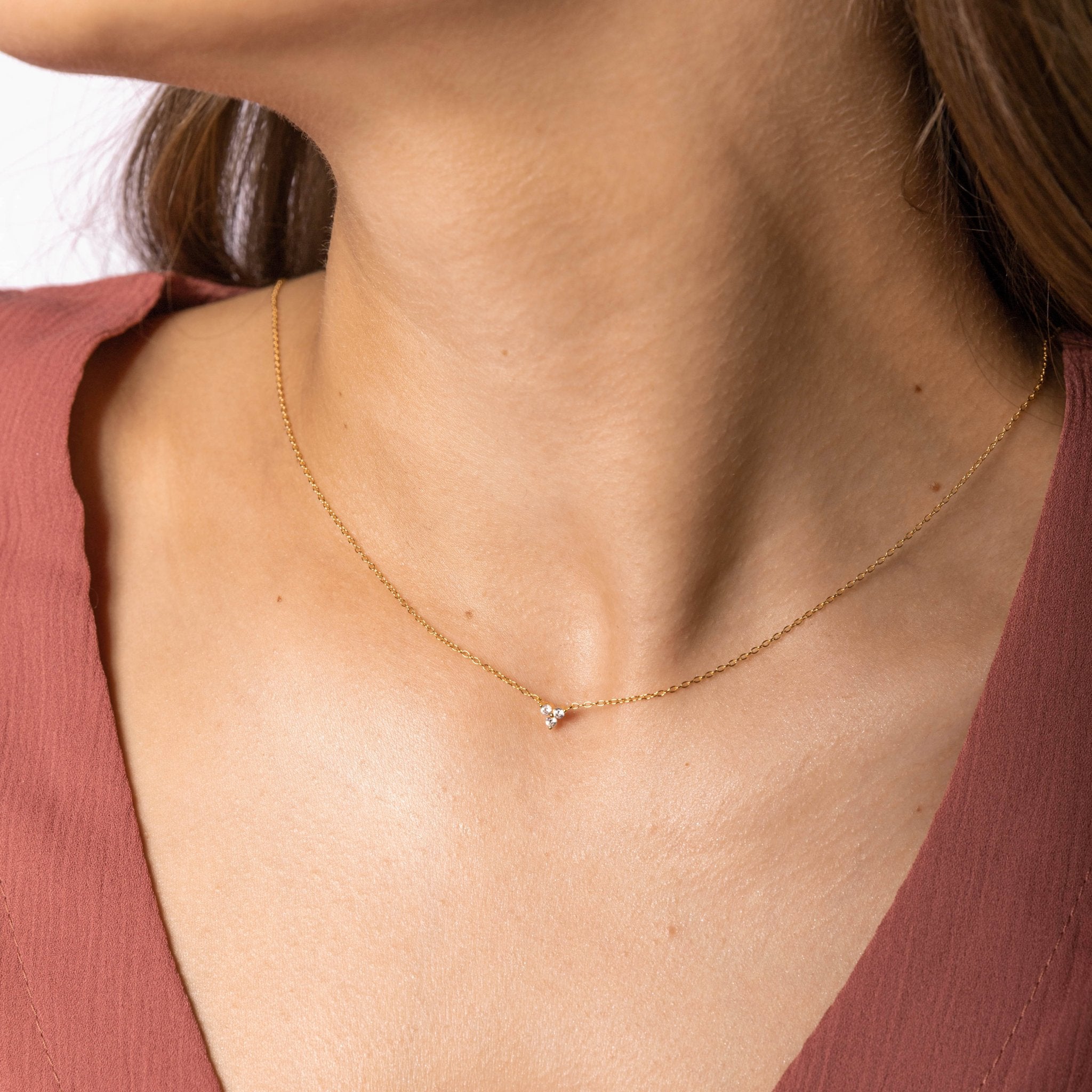 Lotus Sapphire Chain Necklace - Camile & Stone