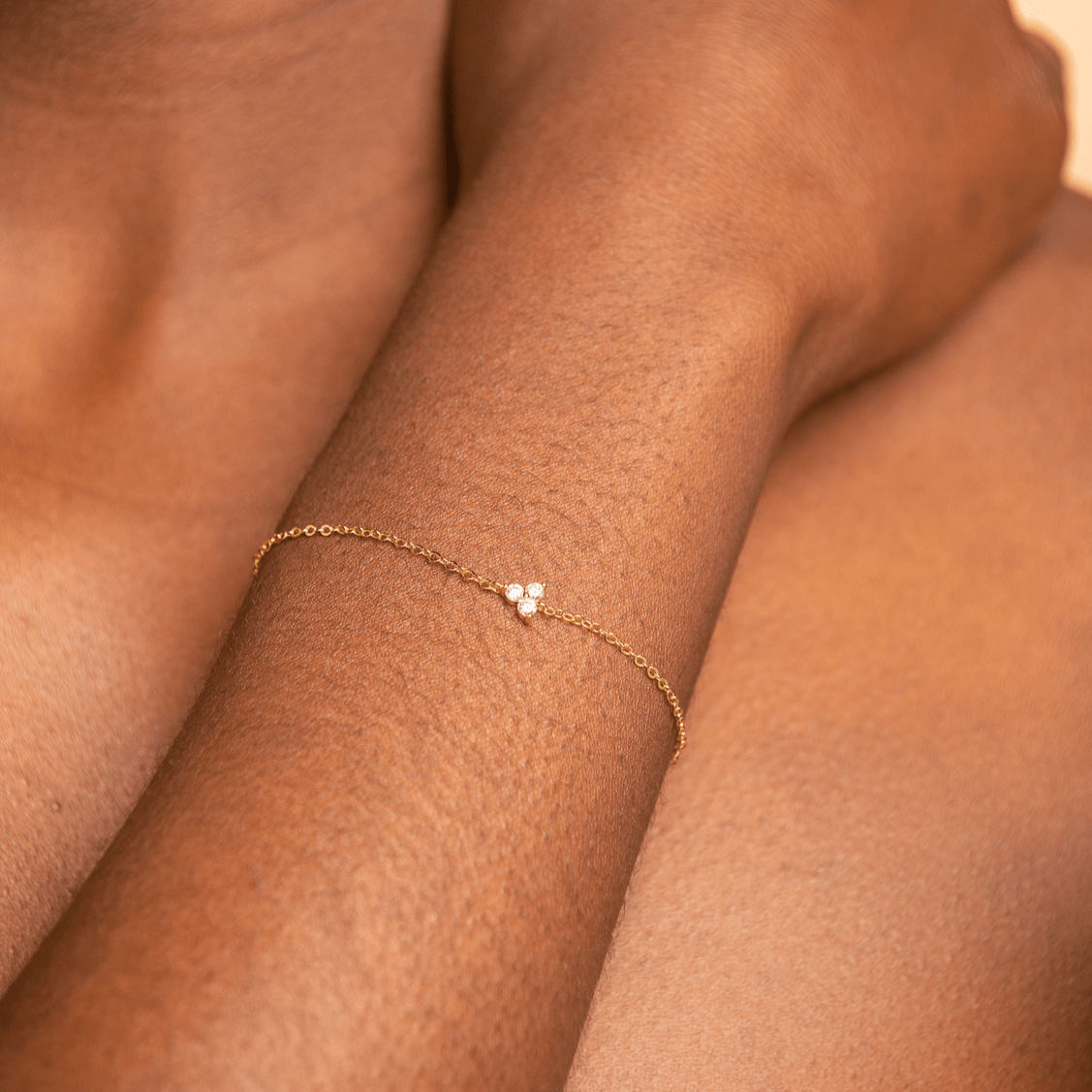 Lotus Zirconia Chain Bracelet - Camile & Stone