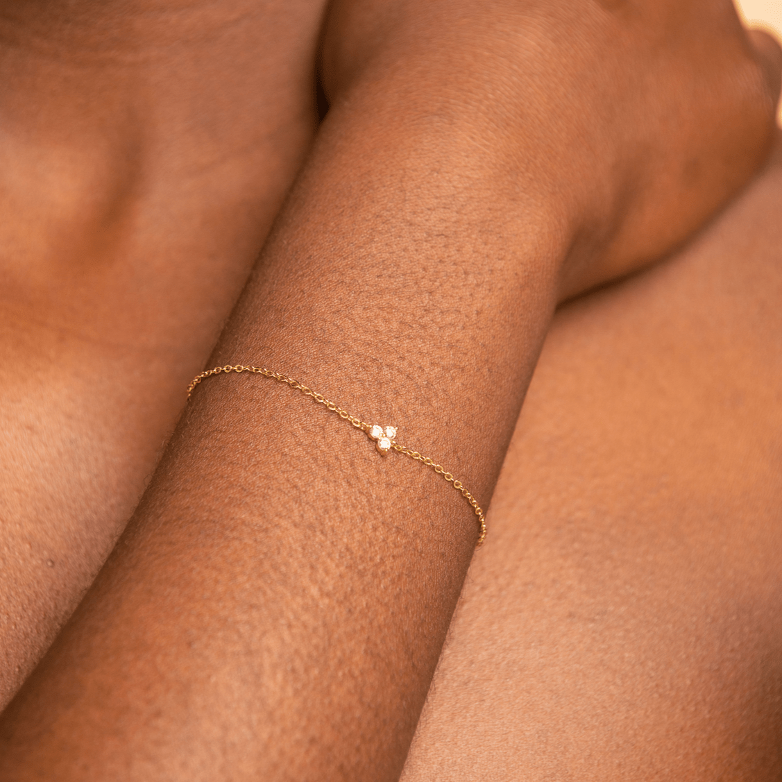 Lotus Zirconia Chain Bracelet - Camile & Stone