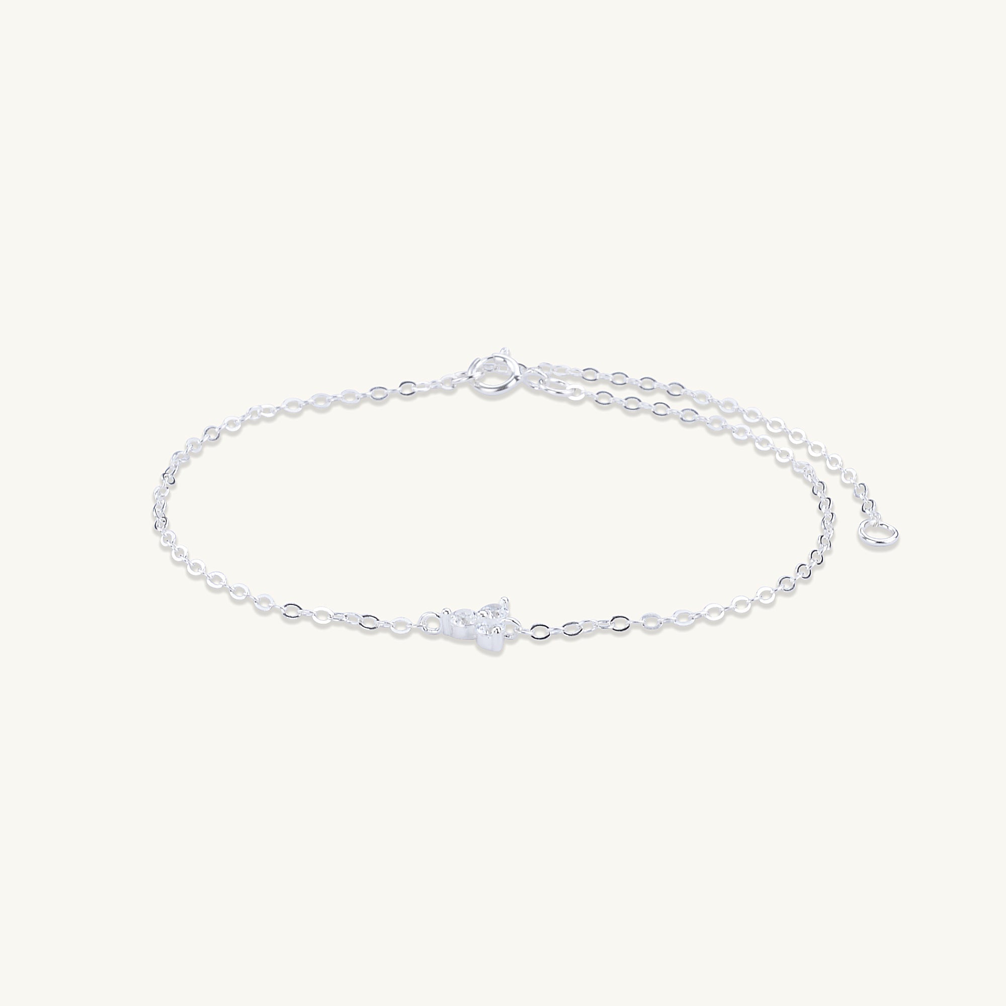 Lotus Zirconia Chain Bracelet - Camile & Stone