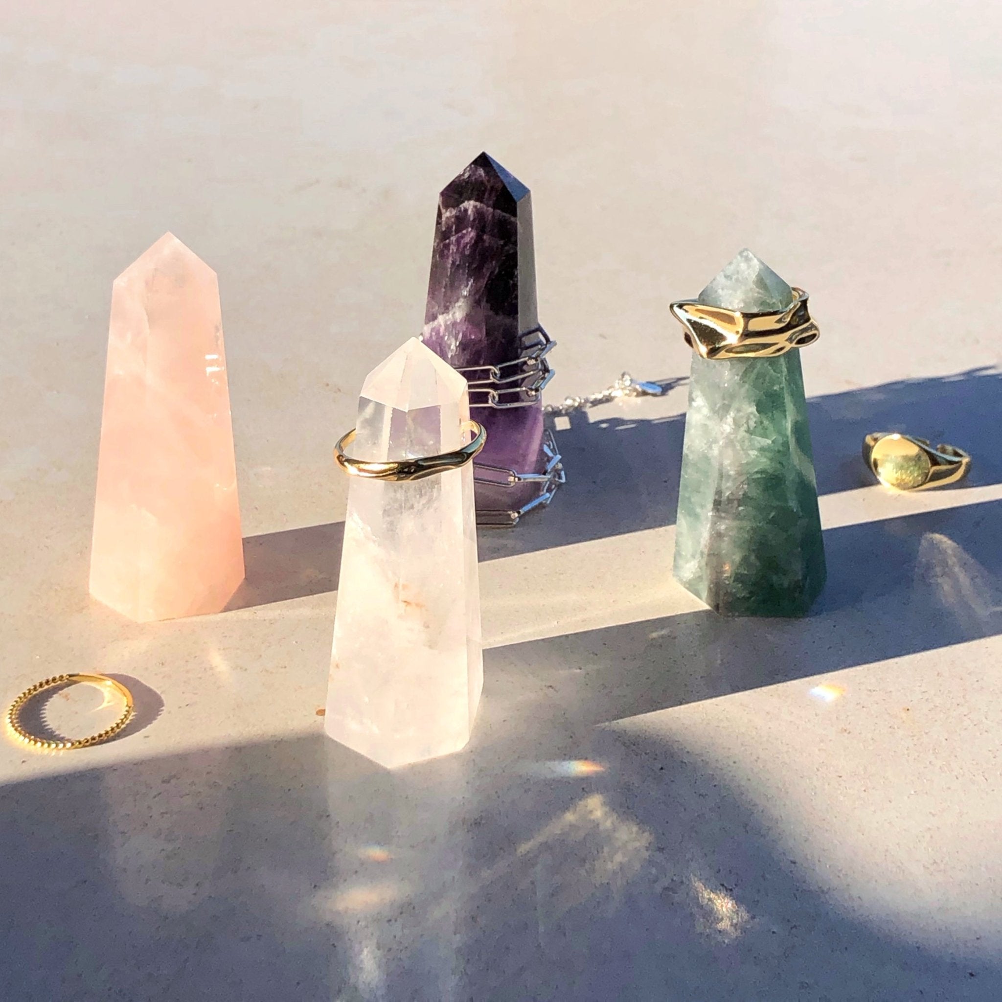 Love Crystal Ring Stand (Rose Quartz) - Camile & Stone