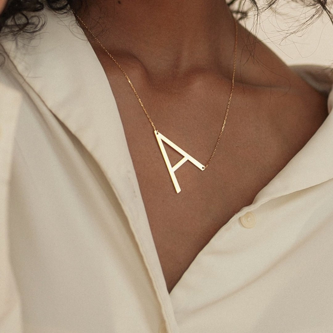 Make A Statement Letter Necklace - Camile & Stone