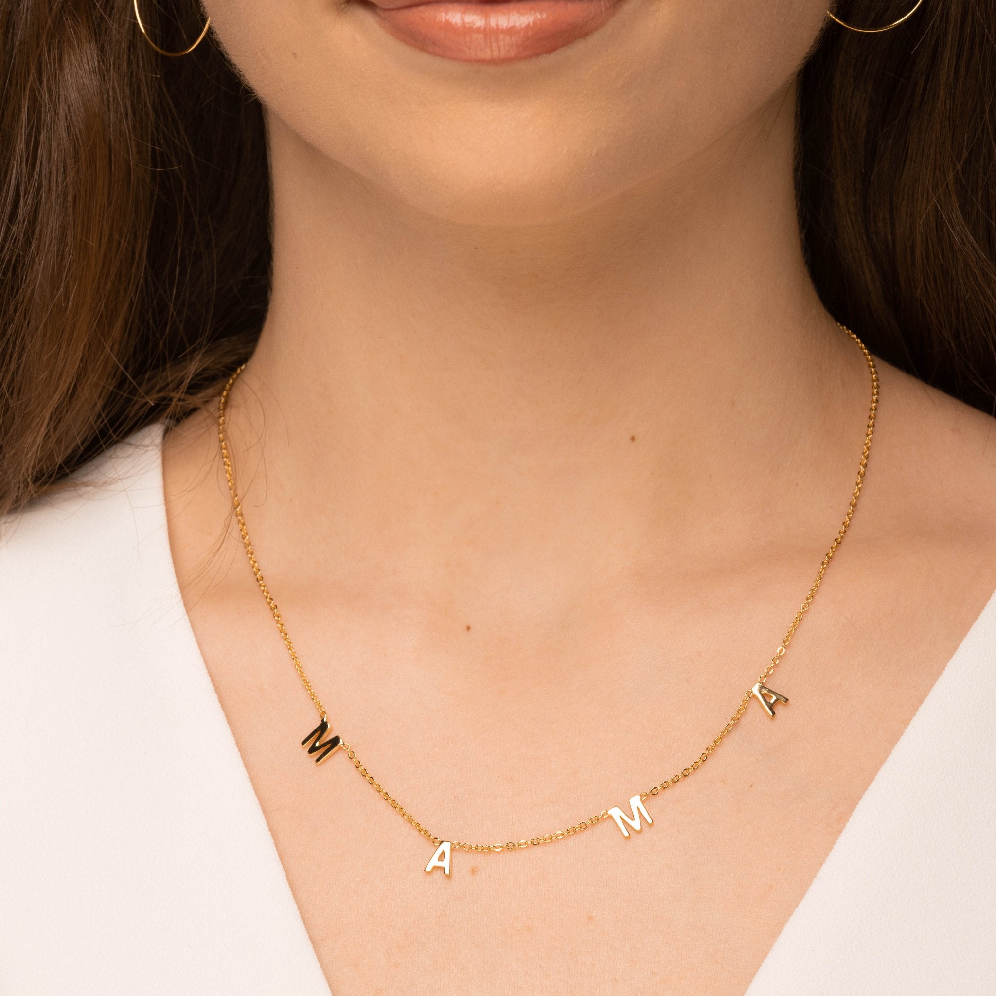 Mama Letter Chain Necklace - Camile & Stone