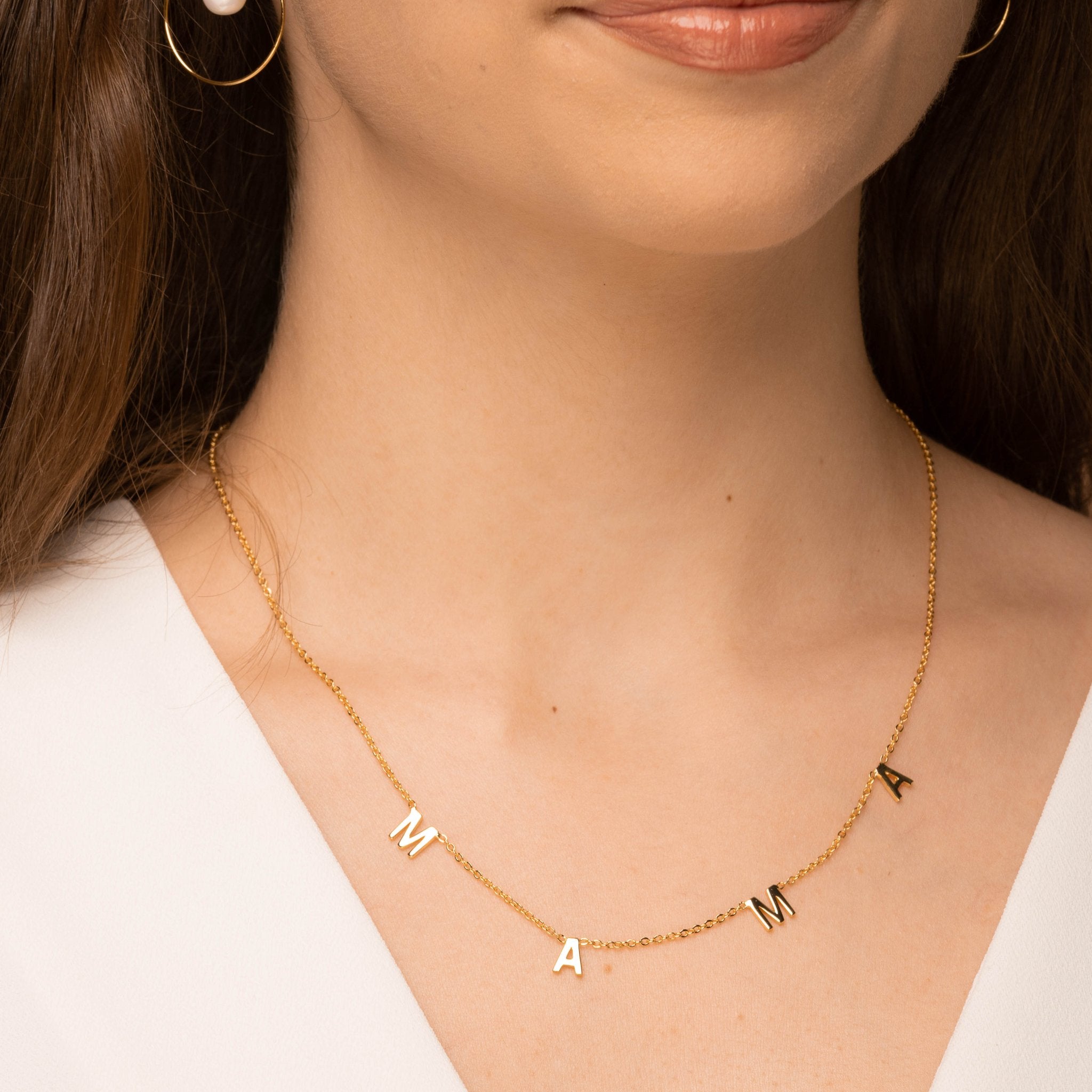 Mama Letter Chain Necklace - Camile & Stone