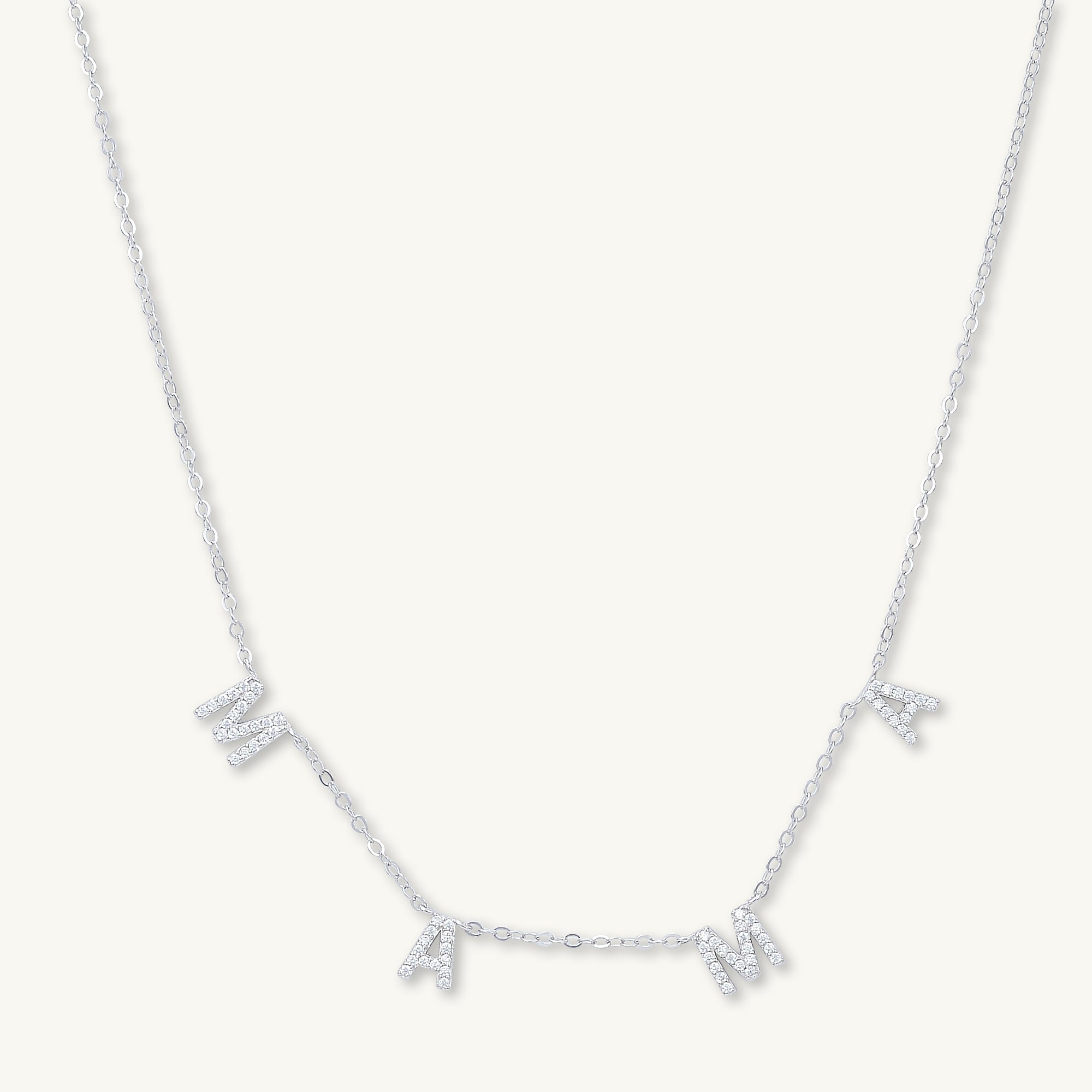 MAMA Sapphire Letter Necklace - Camile & Stone