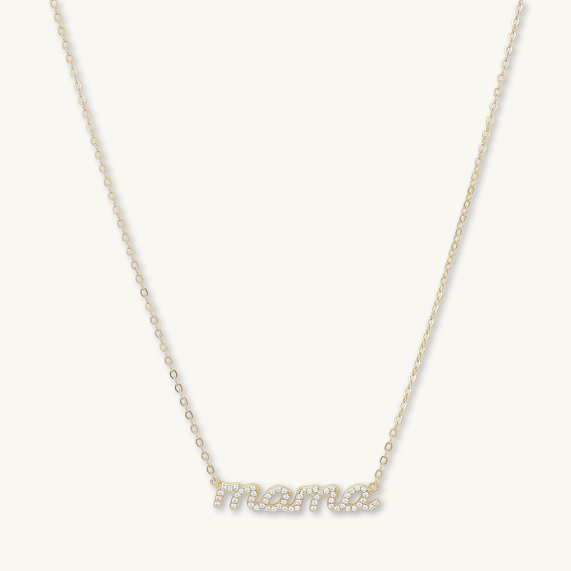 MAMA Sapphire Nameplate Necklace - Camile & Stone