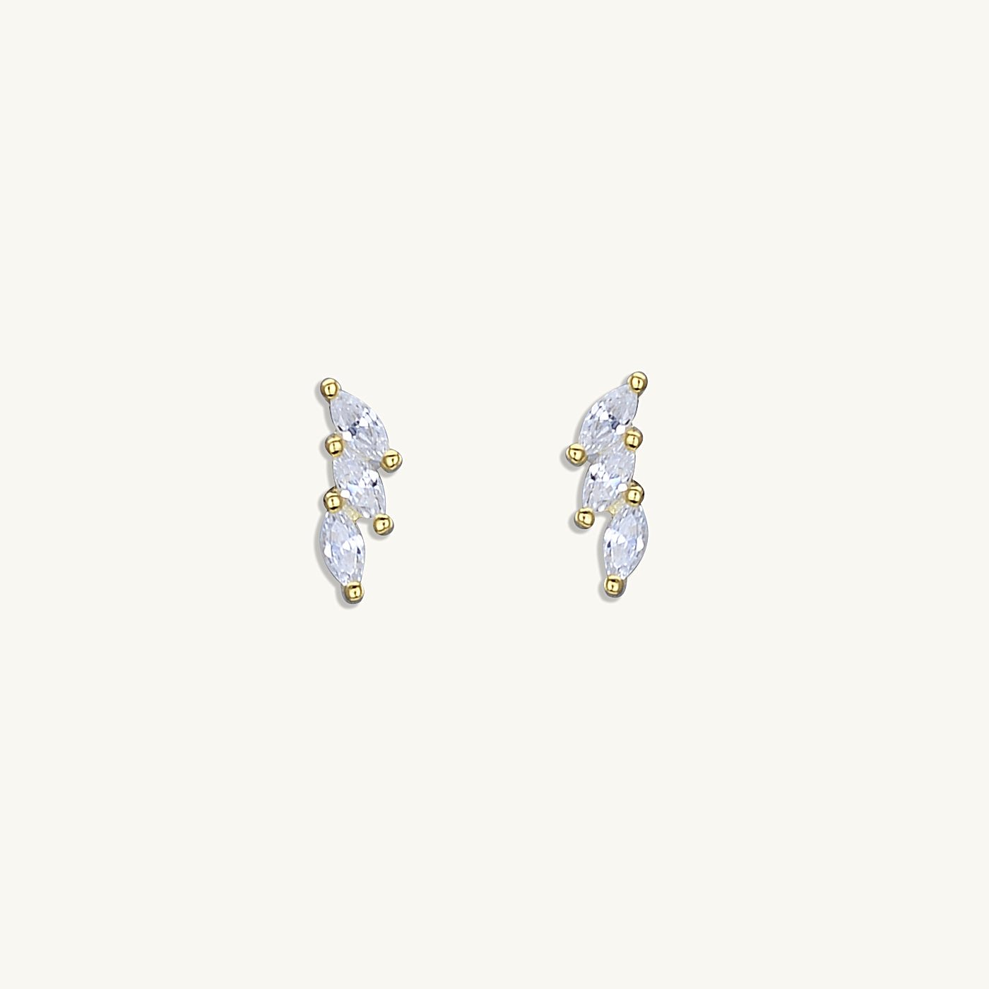 Marquise Cluster Sapphire Earrings - Camile & Stone