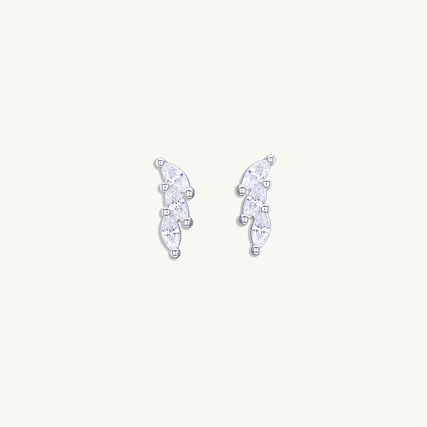 Marquise Cluster Sapphire Earrings - Camile & Stone