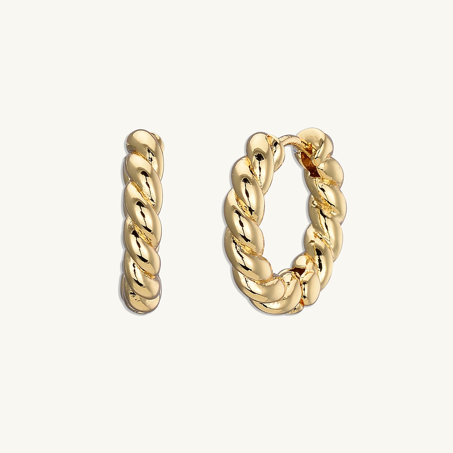 Mini Croissant Huggie Earrings - Camile & Stone