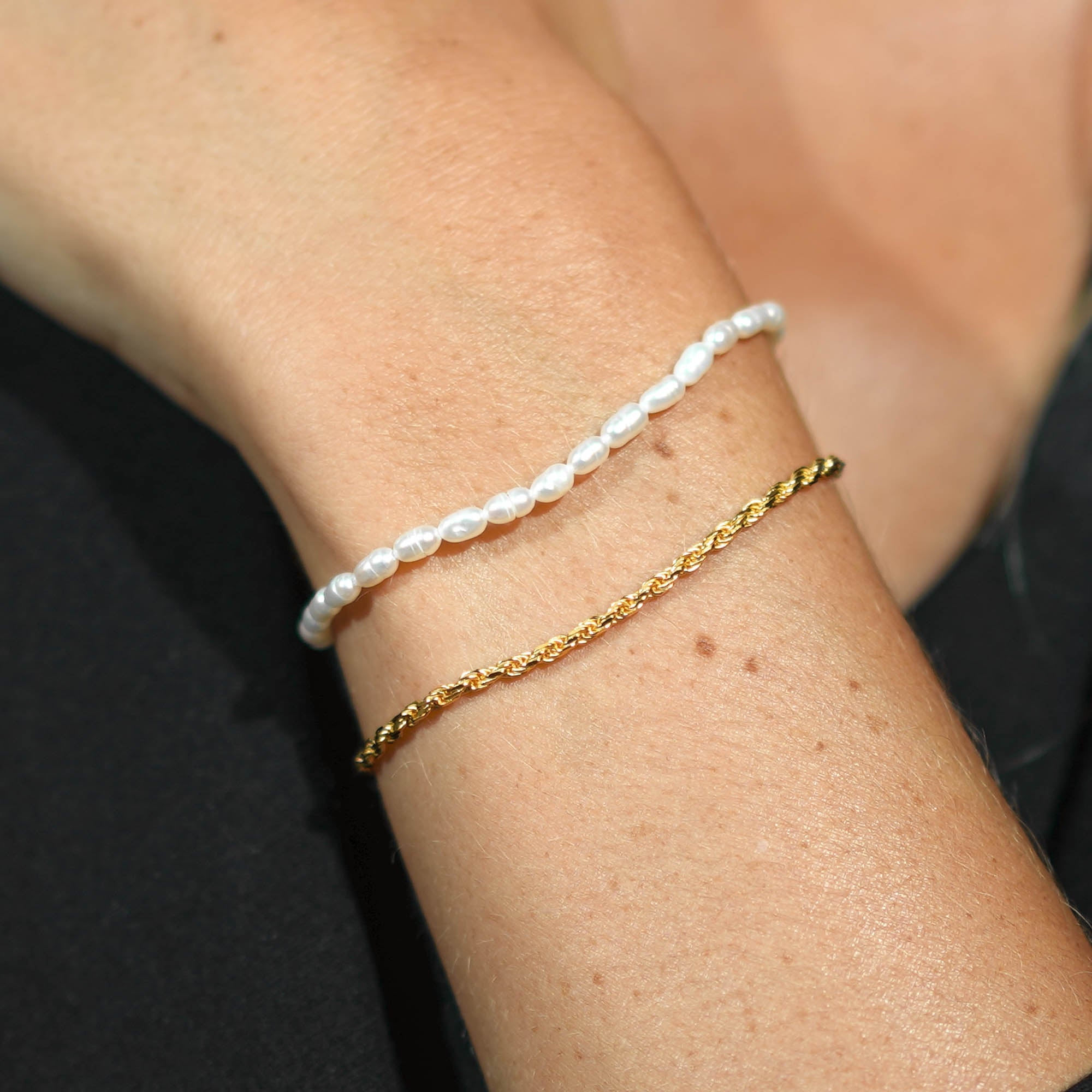 Mini Pearl Stacking Bracelet - Camile & Stone
