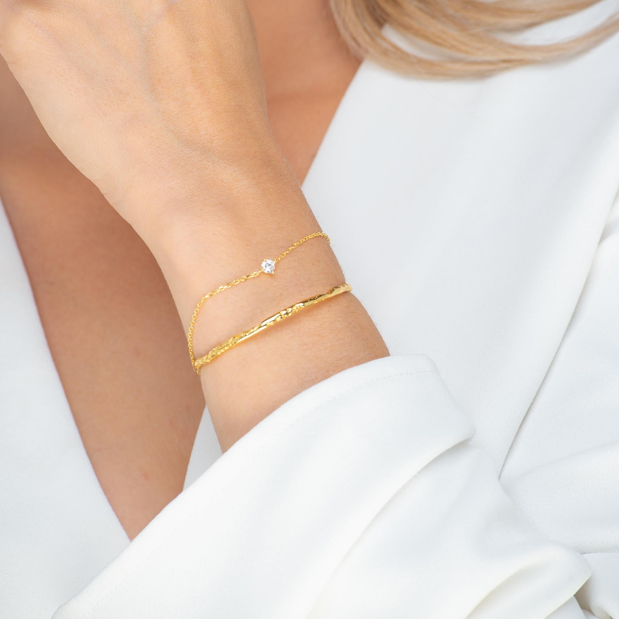 Molten Cuff Bangle Bracelet - Camile & Stone