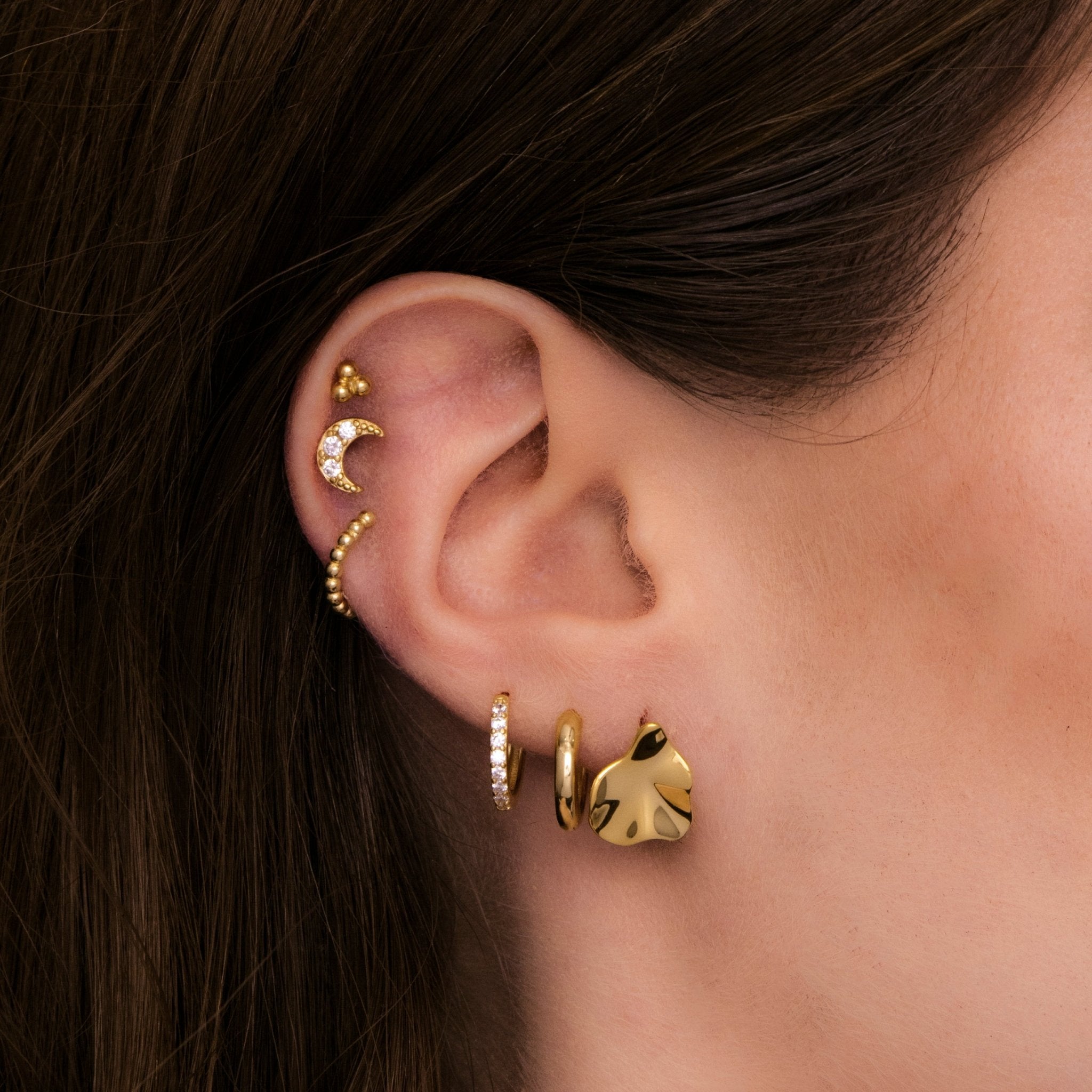 Molten Textured Stud Earrings - Camile & Stone