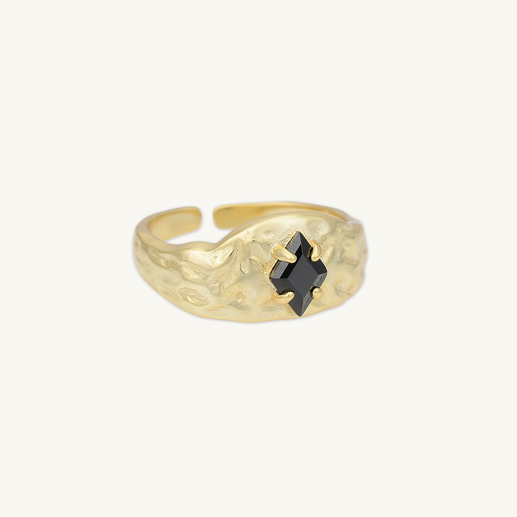 Onyx Molten Open Statement Ring - Camile & Stone