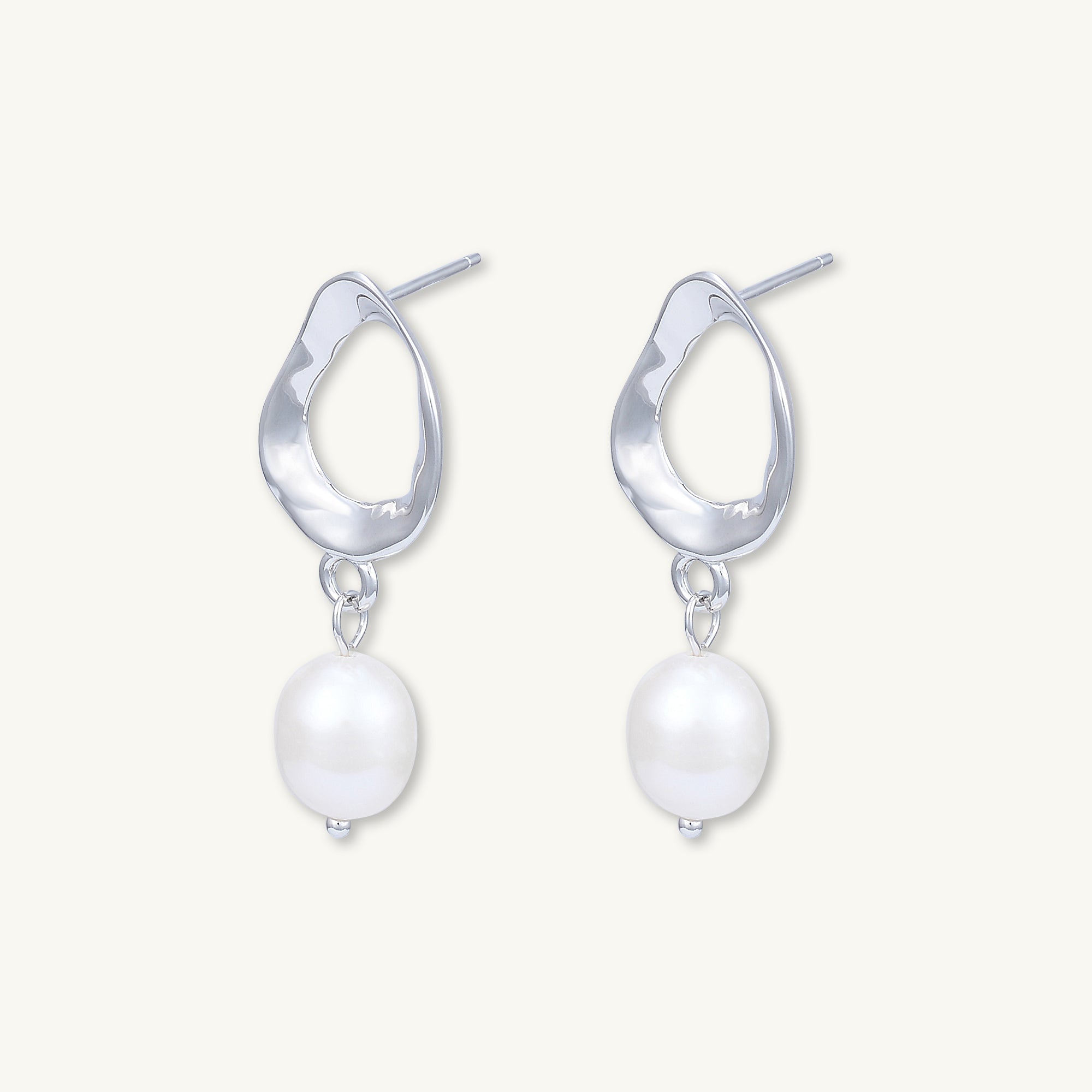 Organic Pearl Drop Earrings - Camile & Stone