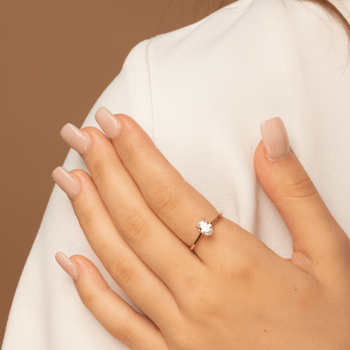 Oval Sapphire Band Ring - Camile & Stone