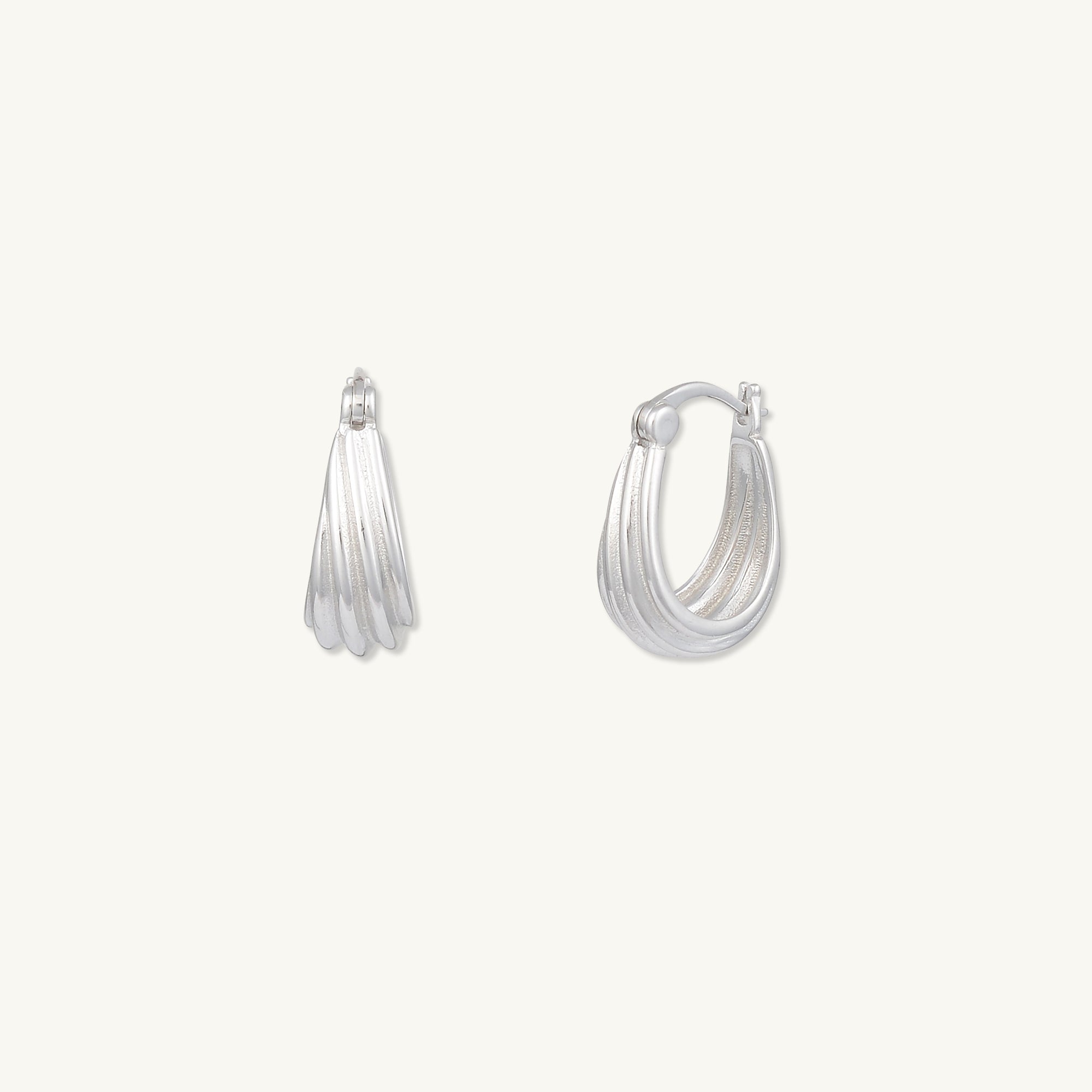 Oval Twist Hoop Earrings - Camile & Stone