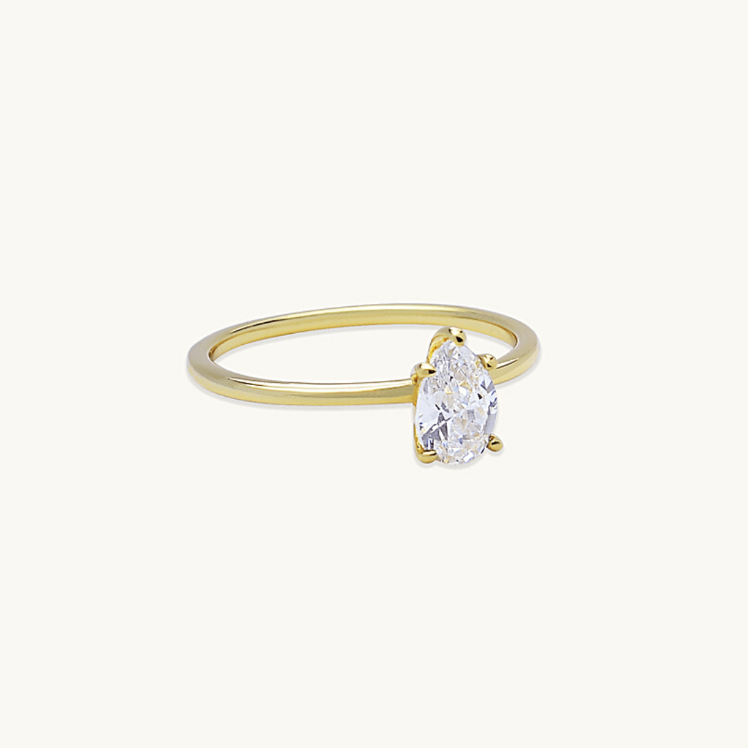 Pear Sapphire Band Ring - Camile & Stone