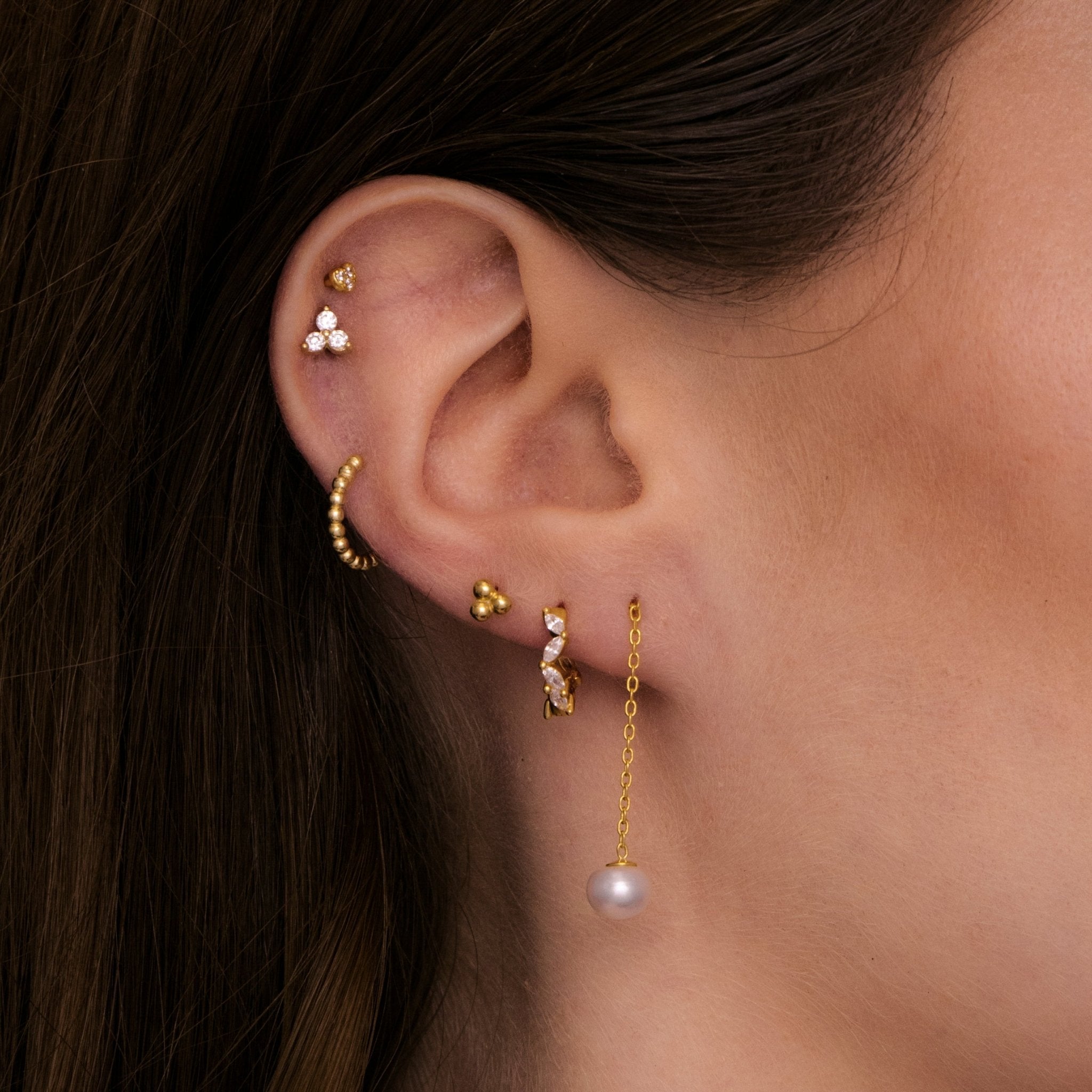 Pearl Threader Chain Earrings - Camile & Stone