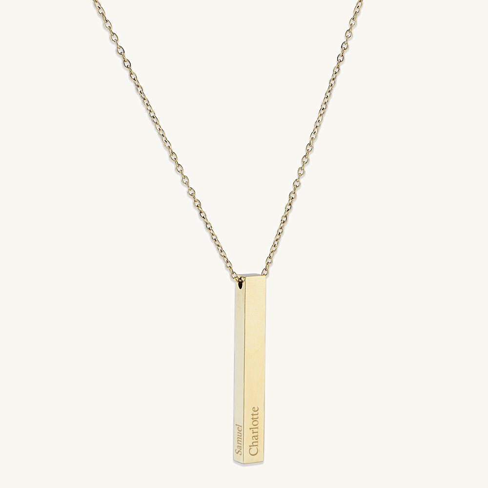 Pillar Bar Name Necklace - Camile & Stone