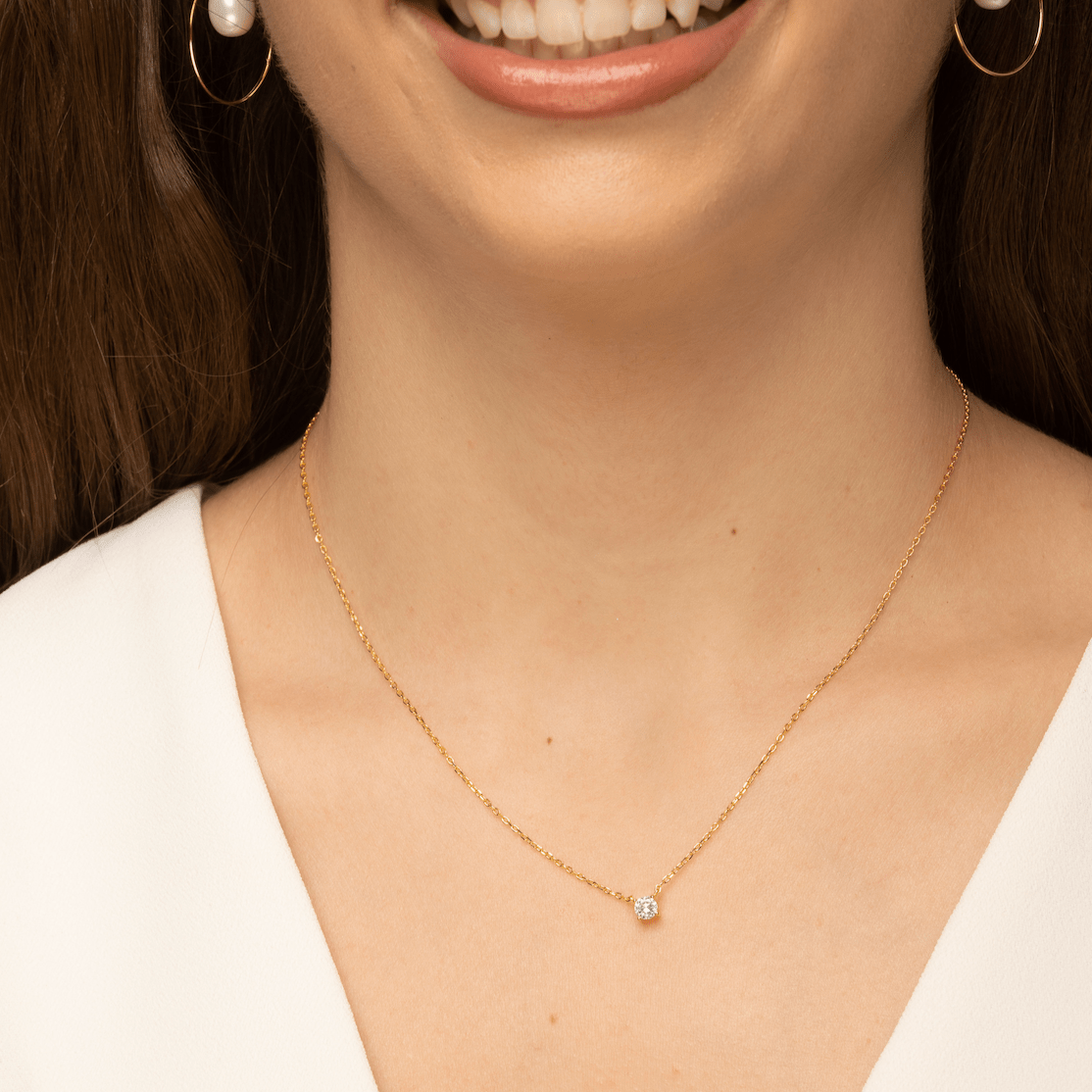 Round Sapphire Chain Necklace - Camile & Stone