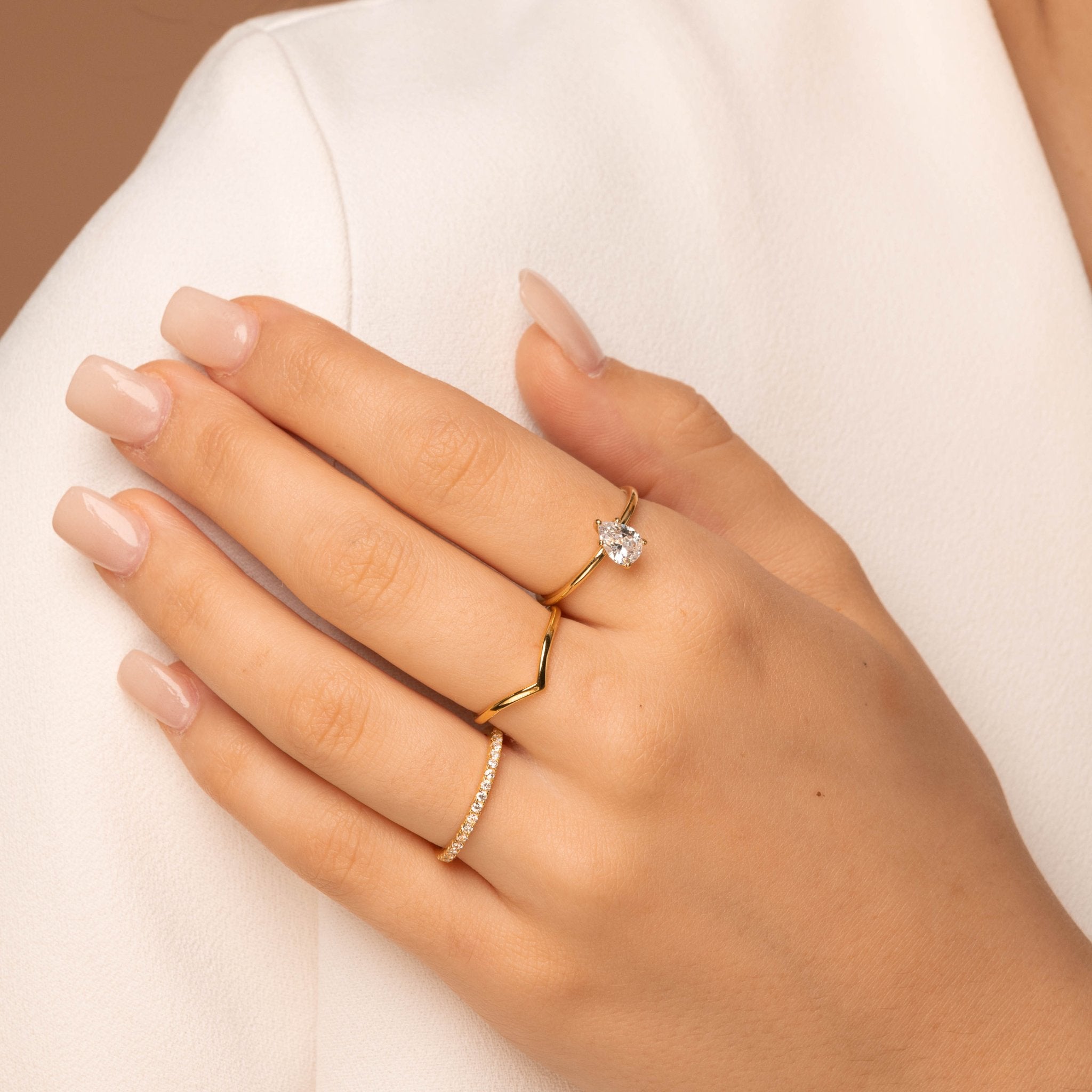 Sapphire Band Stacker Ring - Camile & Stone