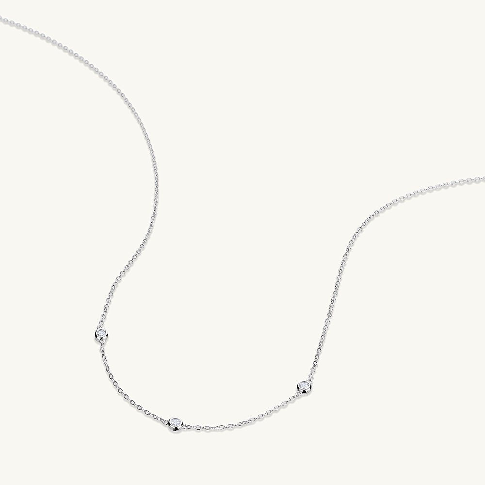 Satellite Sapphire Station Chain Necklace - Camile & Stone