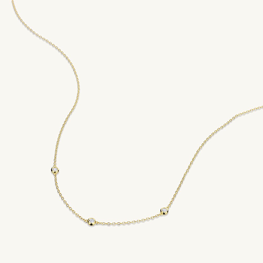Satellite Sapphire Station Chain Necklace - Camile & Stone