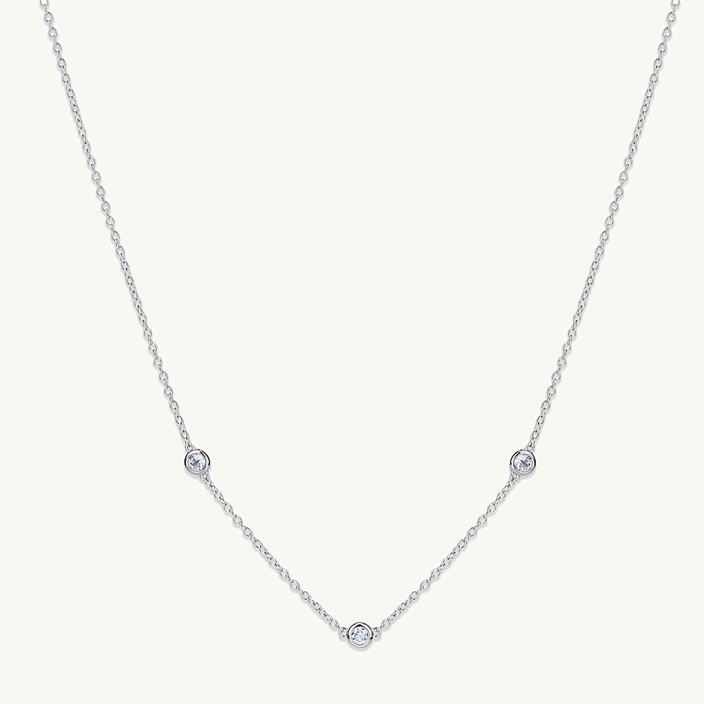Satellite Sapphire Station Chain Necklace - Camile & Stone