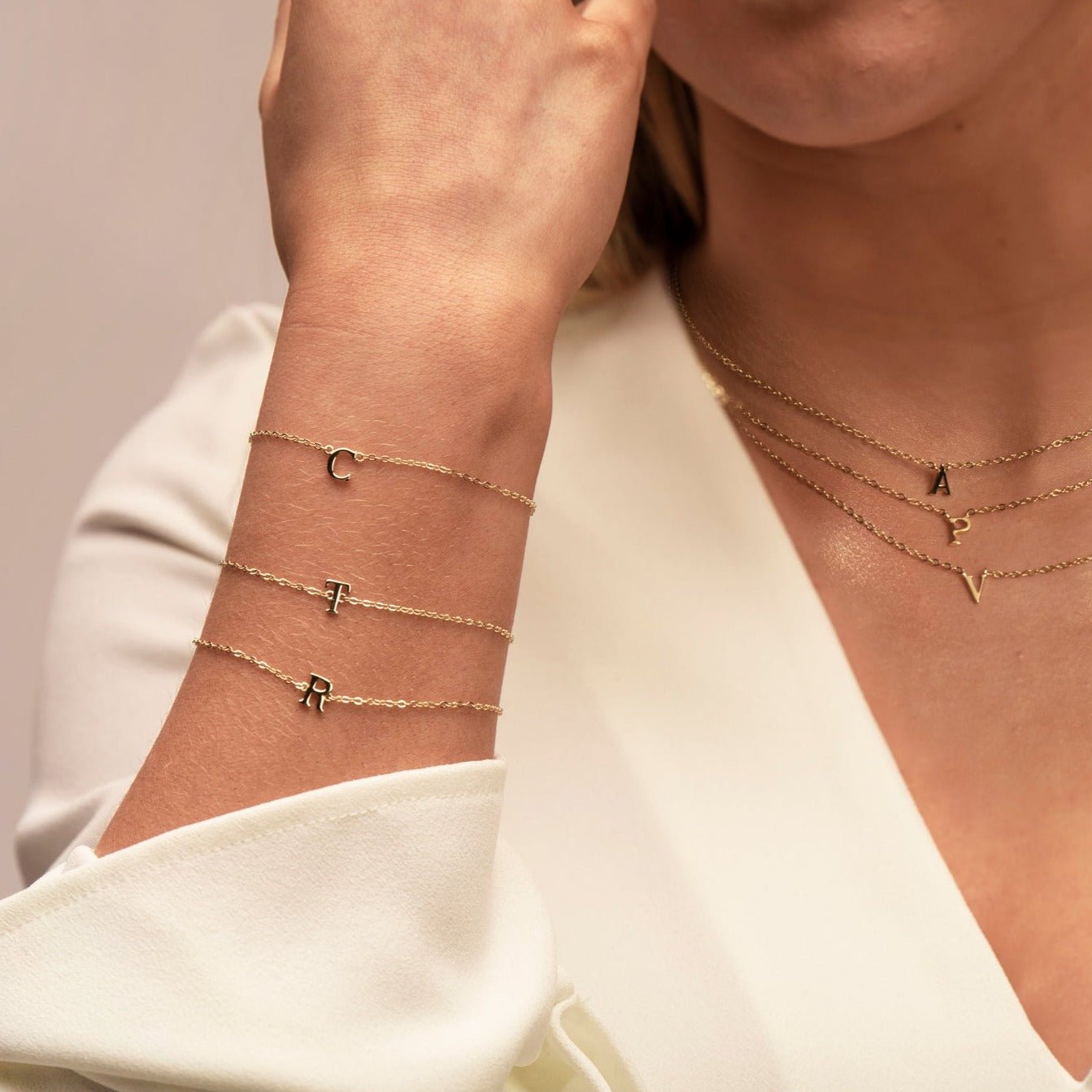 Script Letter Initial Bracelet - Camile & Stone